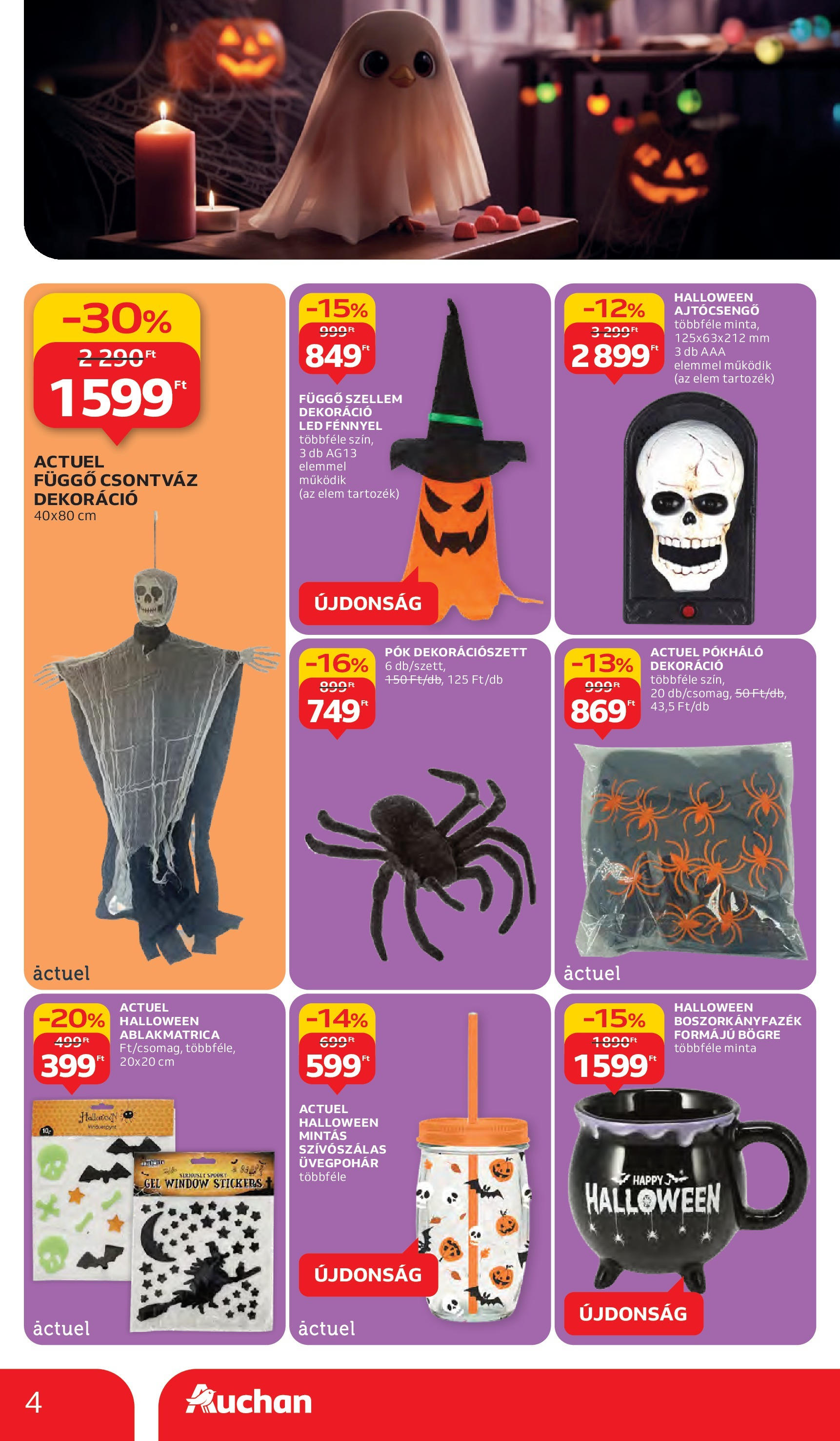 Auchan - Auchan újság érvényessége 10.08.-ig - 2025.10.03. -tól/töl > akció, lapozható szórólap 🛍️ | Oldal: 4 | Termékek: Bögre, Dekoráció