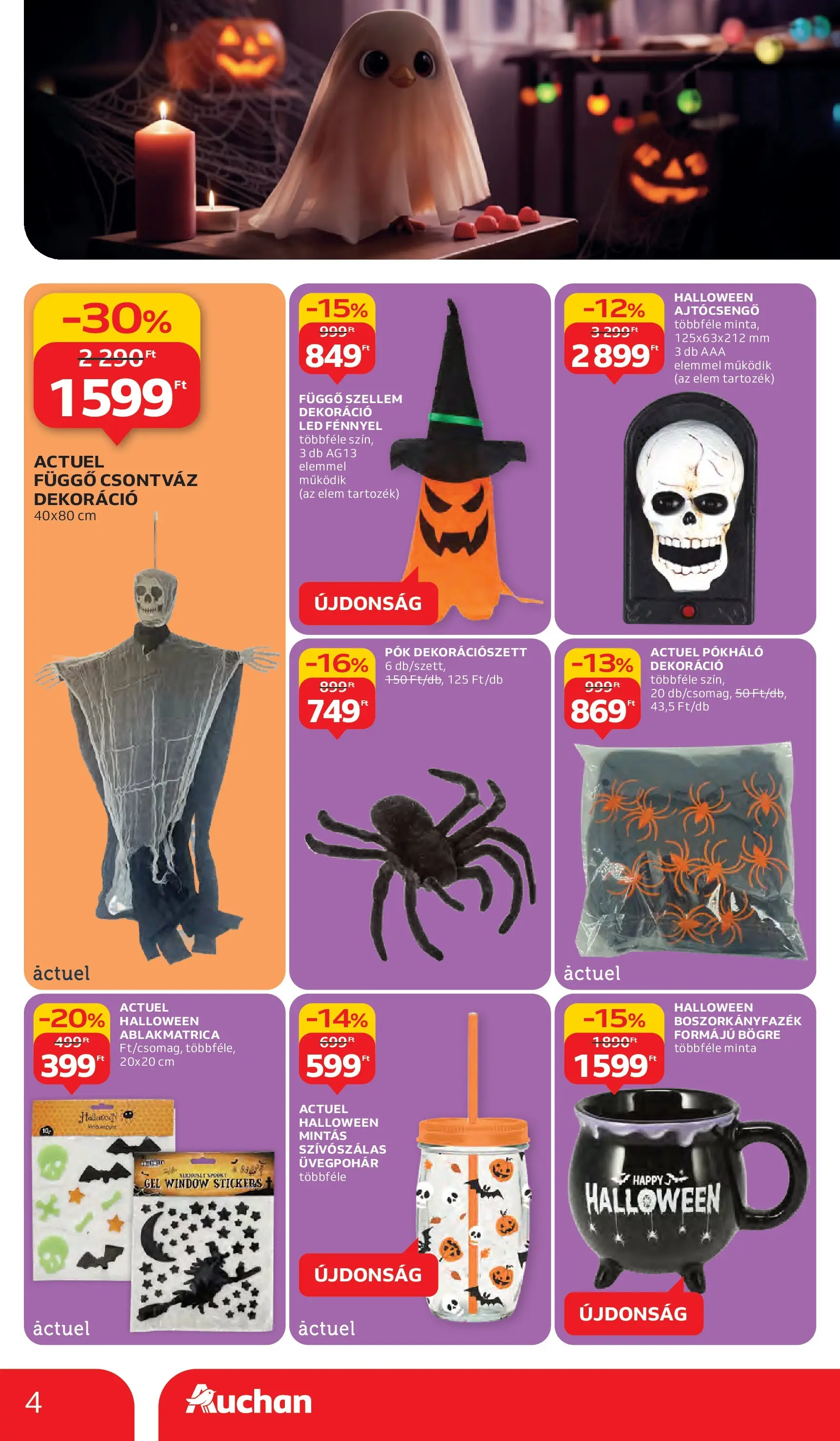 Auchan Akciós újság Szeged - 2025.10.02. -tól/töl > akció, lapozható szórólap 🛍️ | Oldal: 4 | Termékek: Bögre, Dekoráció