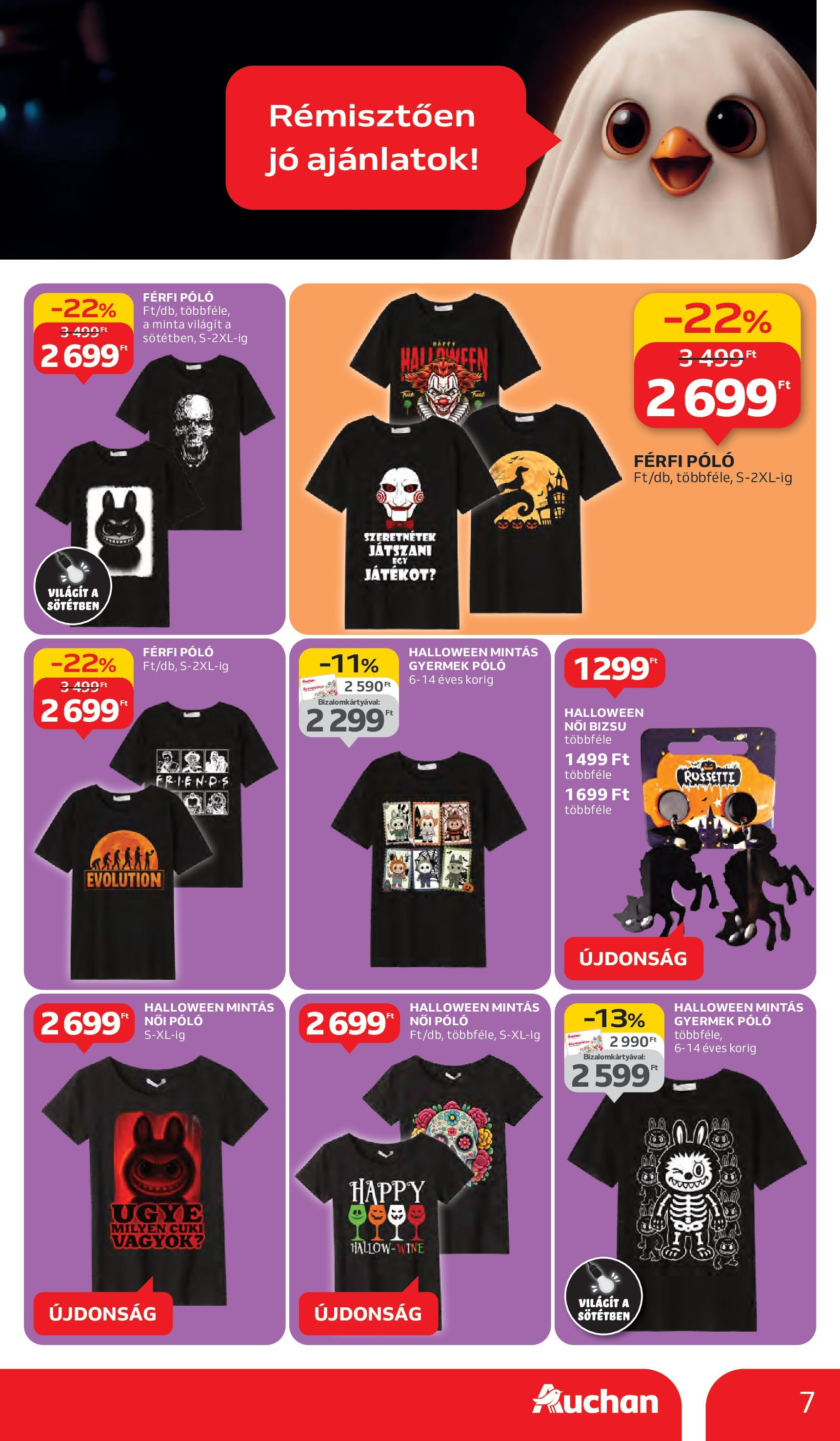 Auchan - Auchan újság érvényessége 10.08.-ig - 2025.10.03. -tól/töl > akció, lapozható szórólap 🛍️ | Oldal: 7 | Termékek: Női póló
