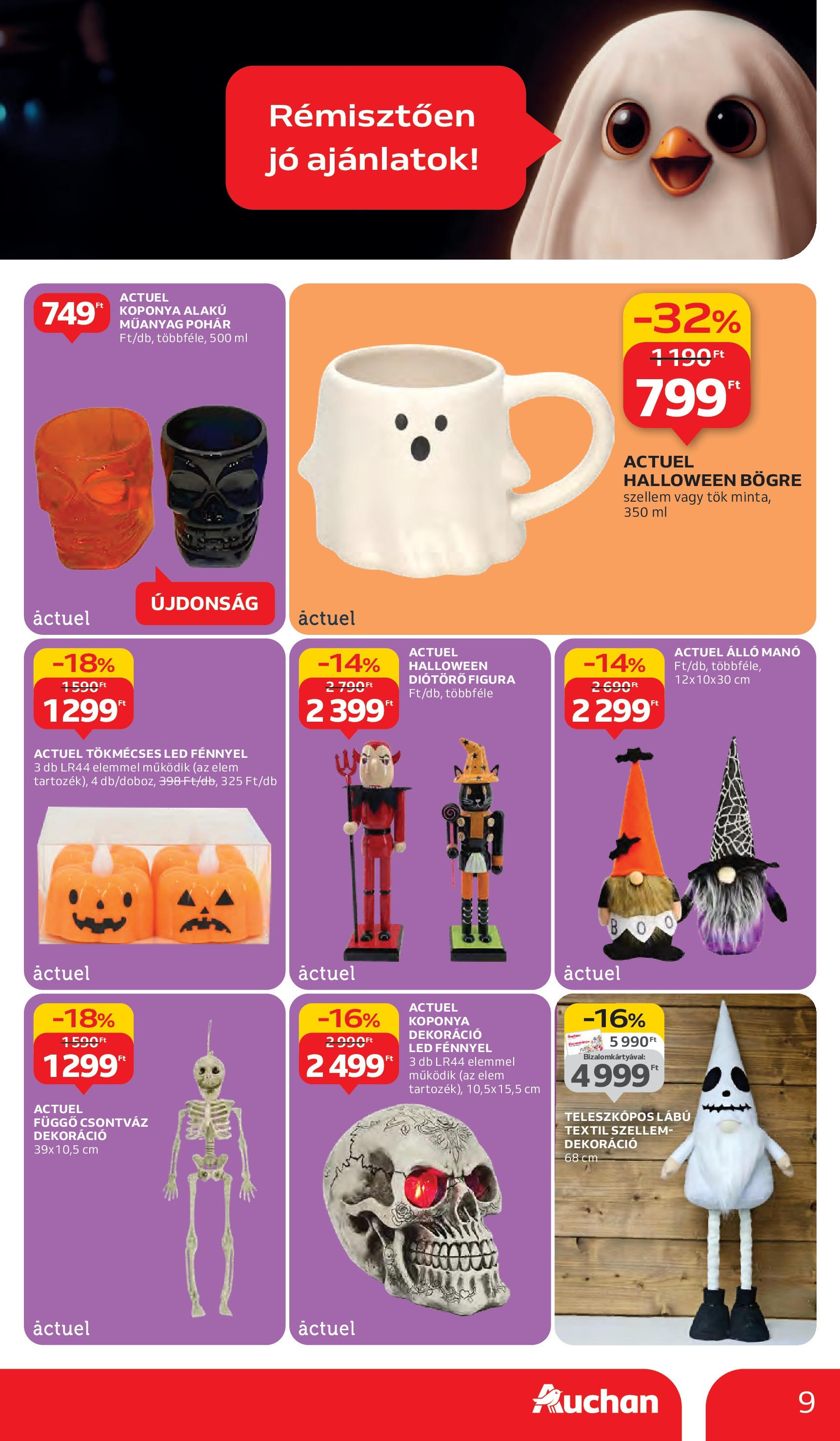 Auchan - Auchan újság érvényessége 10.08.-ig - 2025.10.03. -tól/töl > akció, lapozható szórólap 🛍️ | Oldal: 9 | Termékek: Tök, Bögre, Pohár, Dekoráció