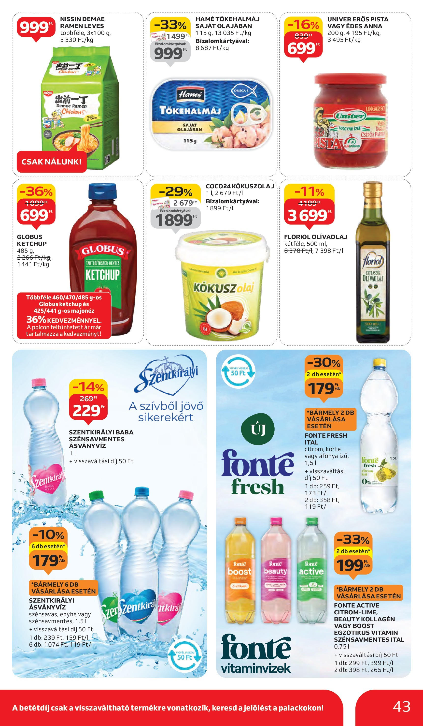 Auchan - Auchan újság érvényessége 10.08.-ig - 2025.10.03. -tól/töl > akció, lapozható szórólap 🛍️ | Oldal: 43 | Termékek: Áfonya, Kókuszolaj, Ásványvíz, Olívaolaj