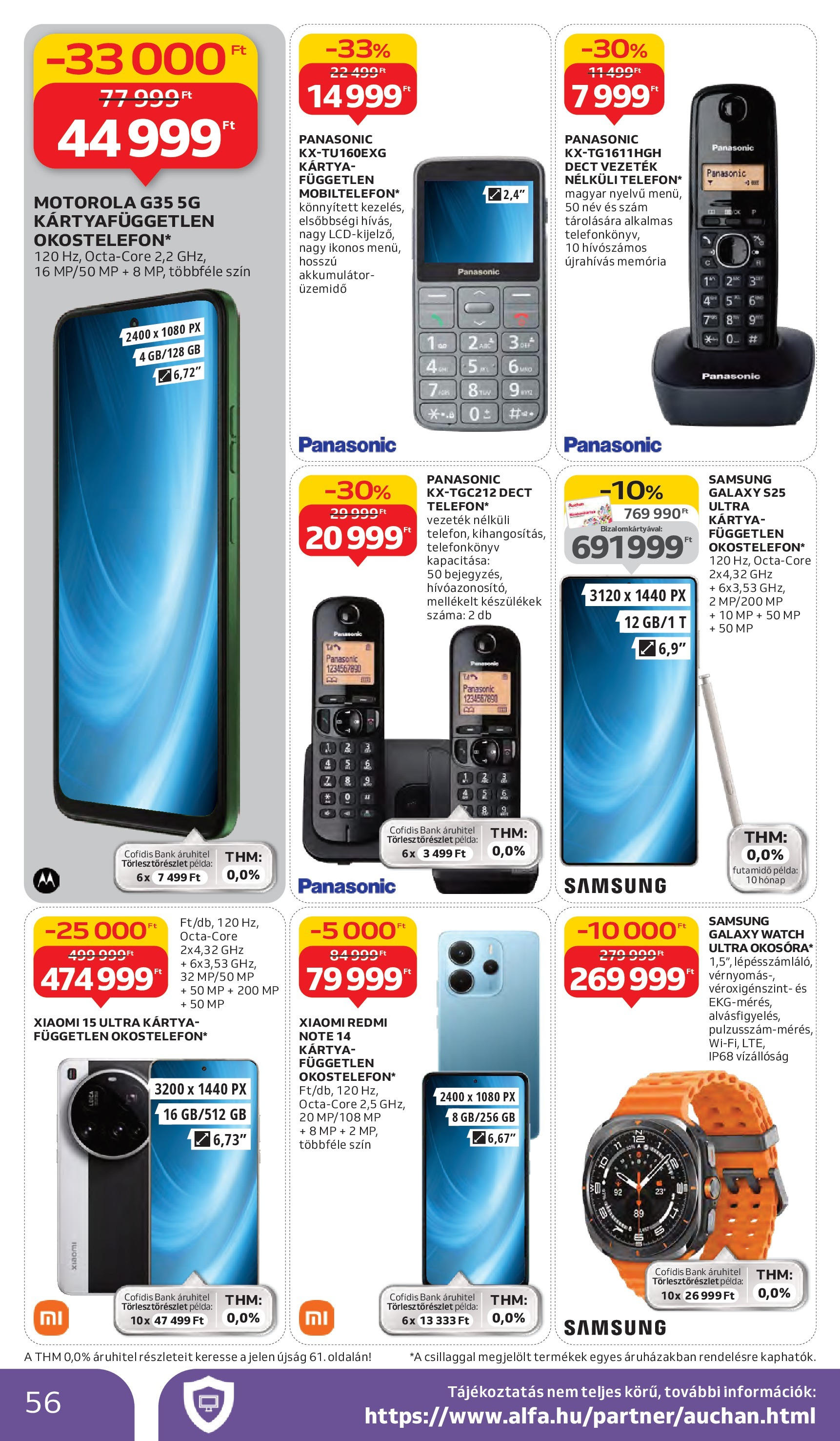 Auchan - Auchan újság érvényessége 10.08.-ig - 2025.10.03. -tól/töl > akció, lapozható szórólap 🛍️ | Oldal: 56 | Termékek: Akkumulátor, Xiaomi, Samsung