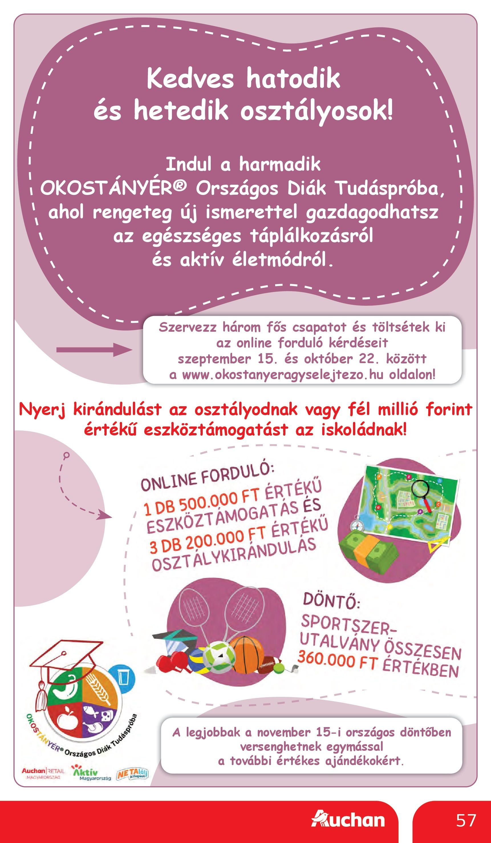Auchan - Auchan újság érvényessége 10.08.-ig - 2025.10.03. -tól/töl > akció, lapozható szórólap 🛍️ | Oldal: 57