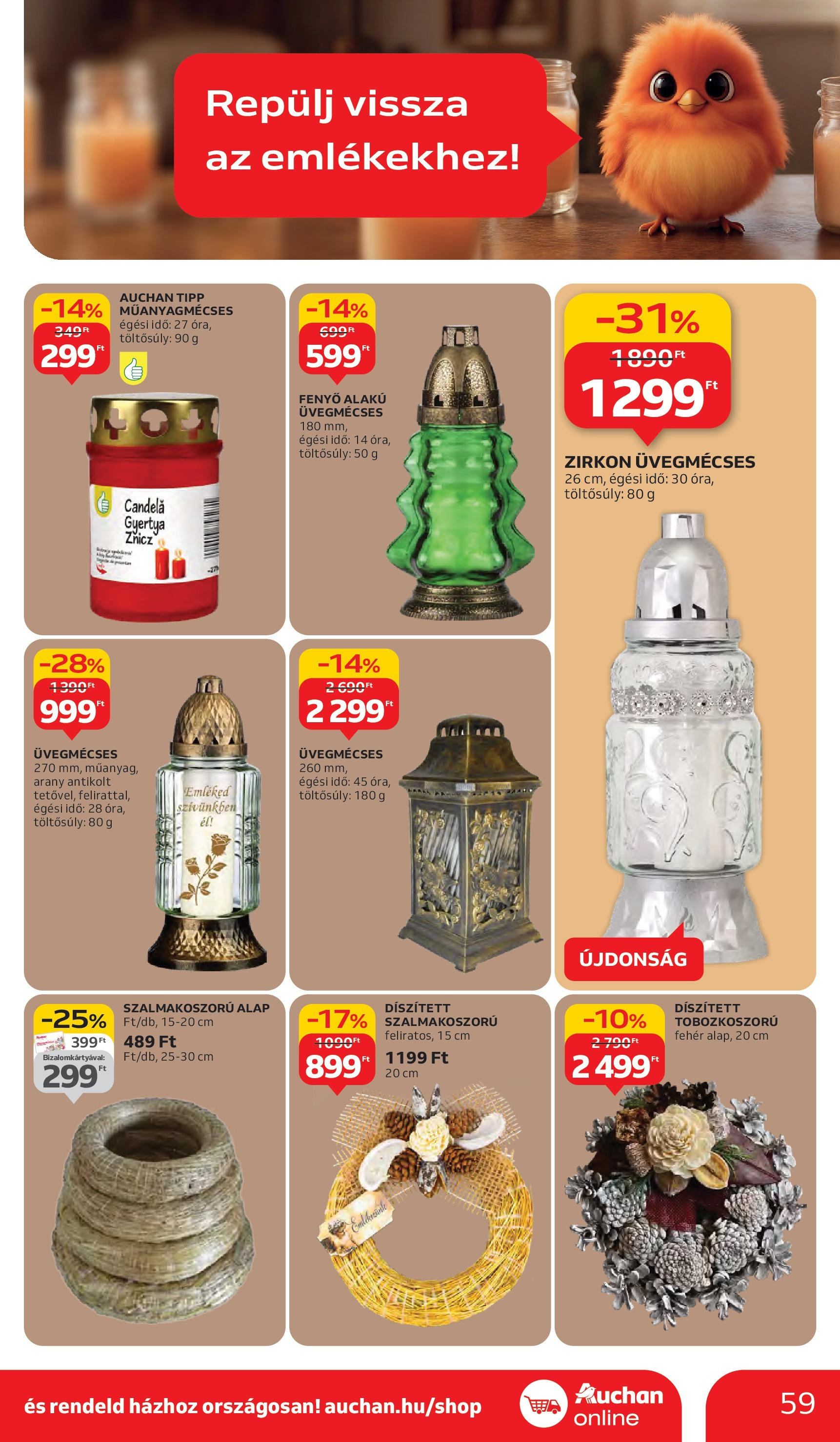 Auchan - Auchan újság érvényessége 10.08.-ig - 2025.10.03. -tól/töl > akció, lapozható szórólap 🛍️ | Oldal: 59 | Termékek: Gyertya