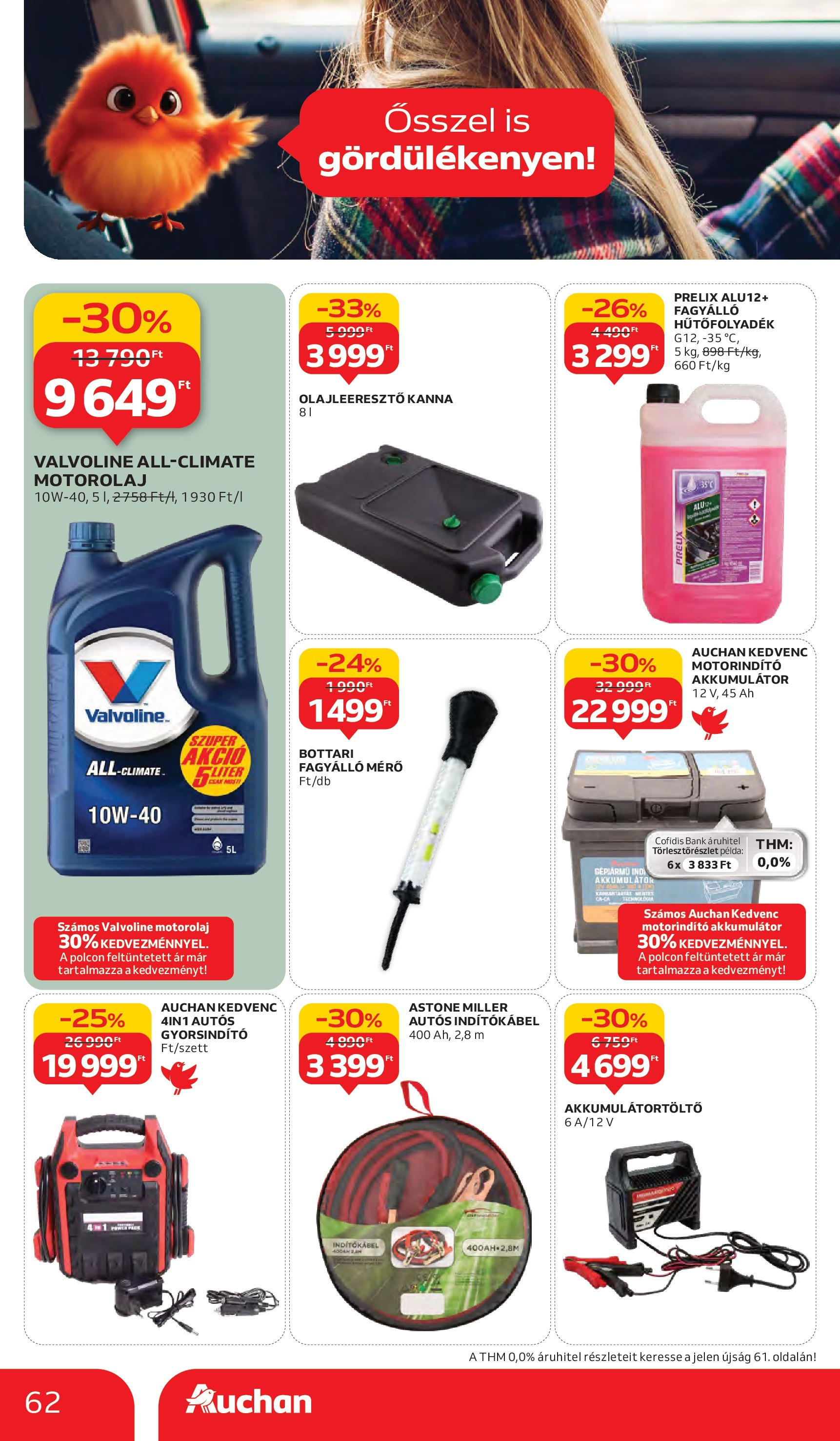 Auchan - Auchan újság érvényessége 10.08.-ig - 2025.10.03. -tól/töl > akció, lapozható szórólap 🛍️ | Oldal: 62 | Termékek: Akkumulátor, Motorolaj