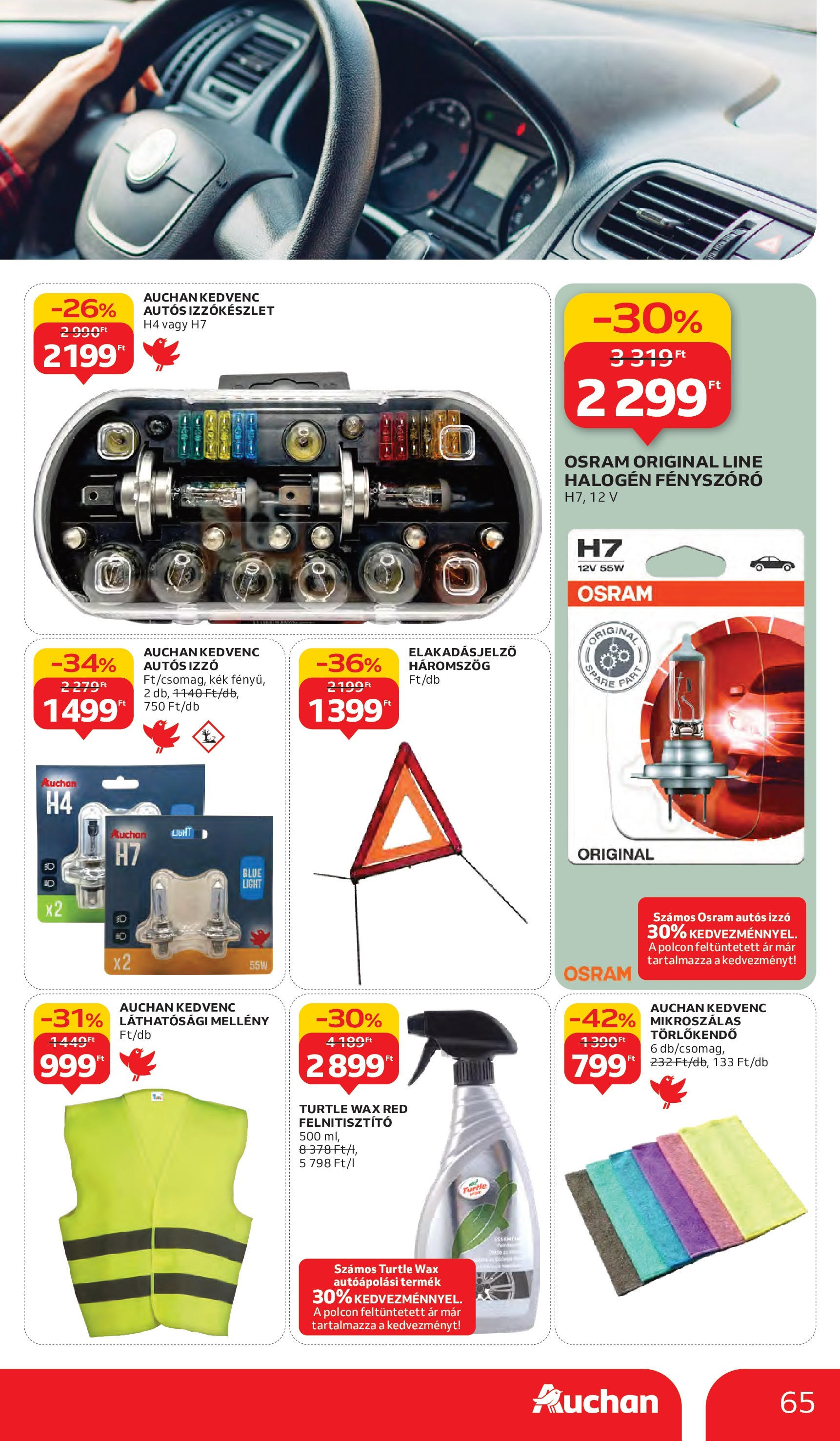 Auchan - Auchan újság érvényessége 10.08.-ig - 2025.10.03. -tól/töl > akció, lapozható szórólap 🛍️ | Oldal: 65 | Termékek: Törlőkendő, Izzó, Mellény