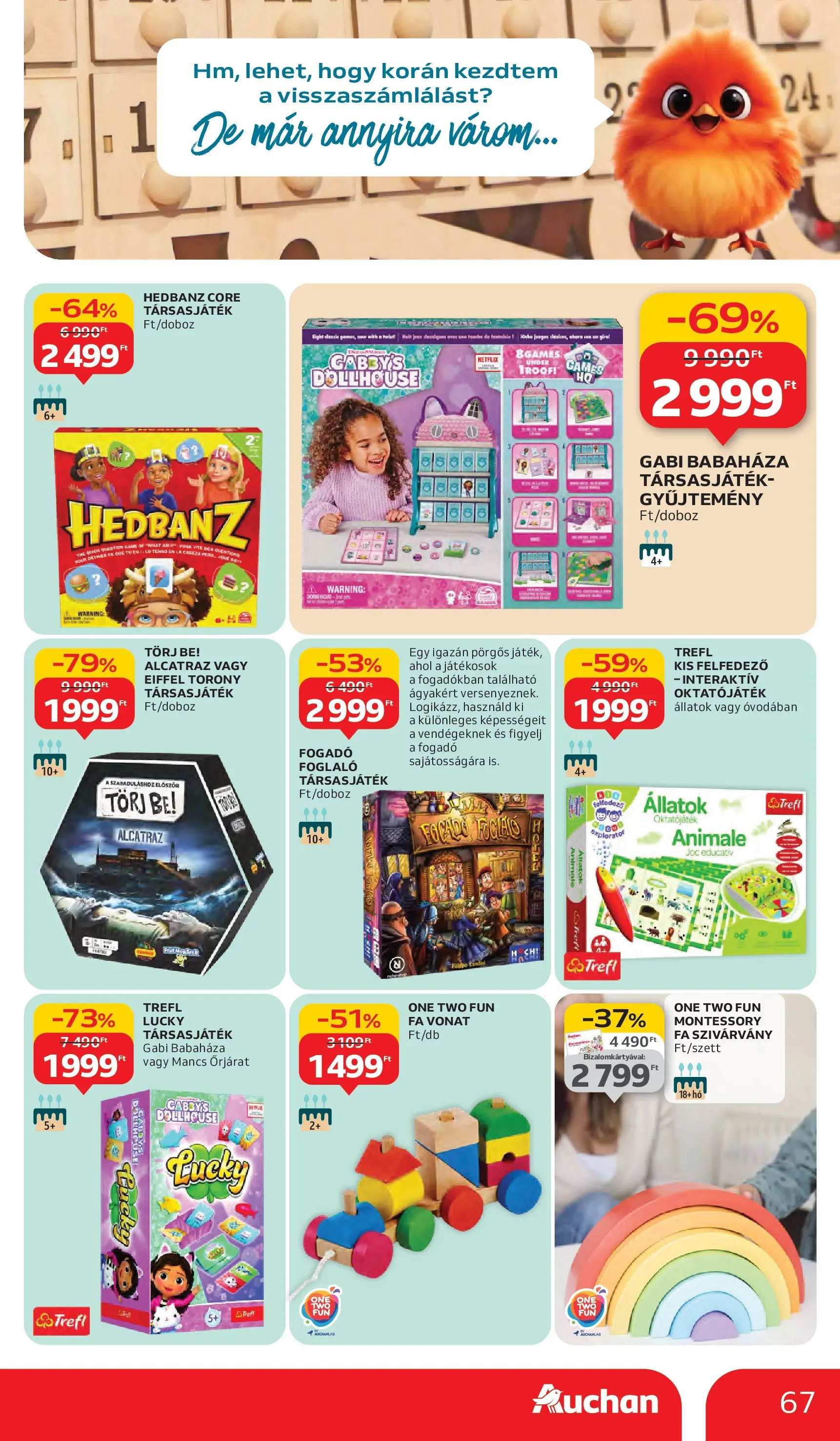 Auchan Akciós újság Szeged - 2025.10.02. -tól/töl > akció, lapozható szórólap 🛍️ | Oldal: 67 | Termékek: Társasjáték
