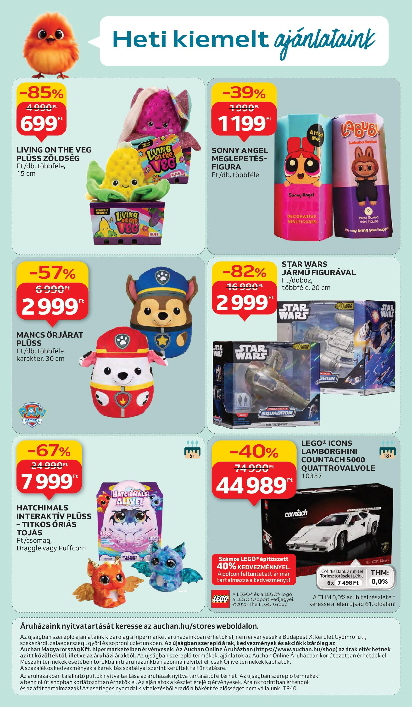 Auchan - Auchan újság érvényessége 10.08.-ig - 2025.10.03. -tól/töl > akció, lapozható szórólap 🛍️ | Oldal: 70 | Termékek: Drón, Plüss, Tojás, Zöldség