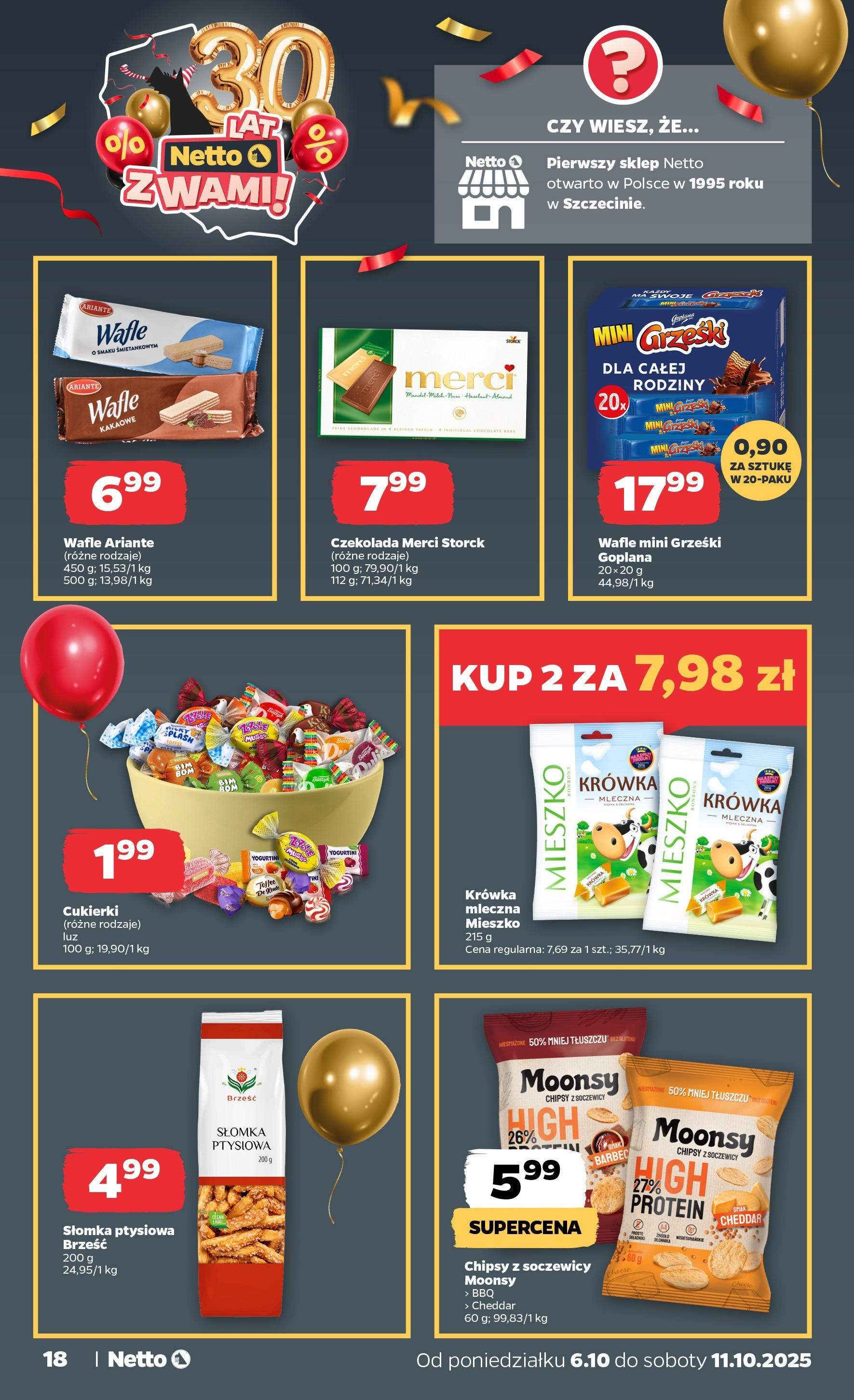 Netto gazetka - Spożywcza od 06.10.2025 - Aktualne promocje | Strona: 18 | Produkty: Chipsy, Krowka, Czekolada, Cheddar