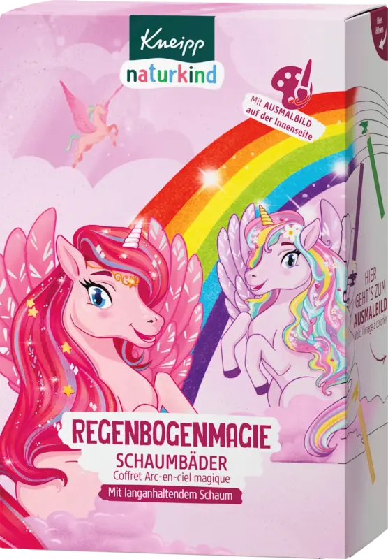 Kneipp Naturkind Geschenkset Kinder Schaumbäder Regenbogenmagie 3tlg