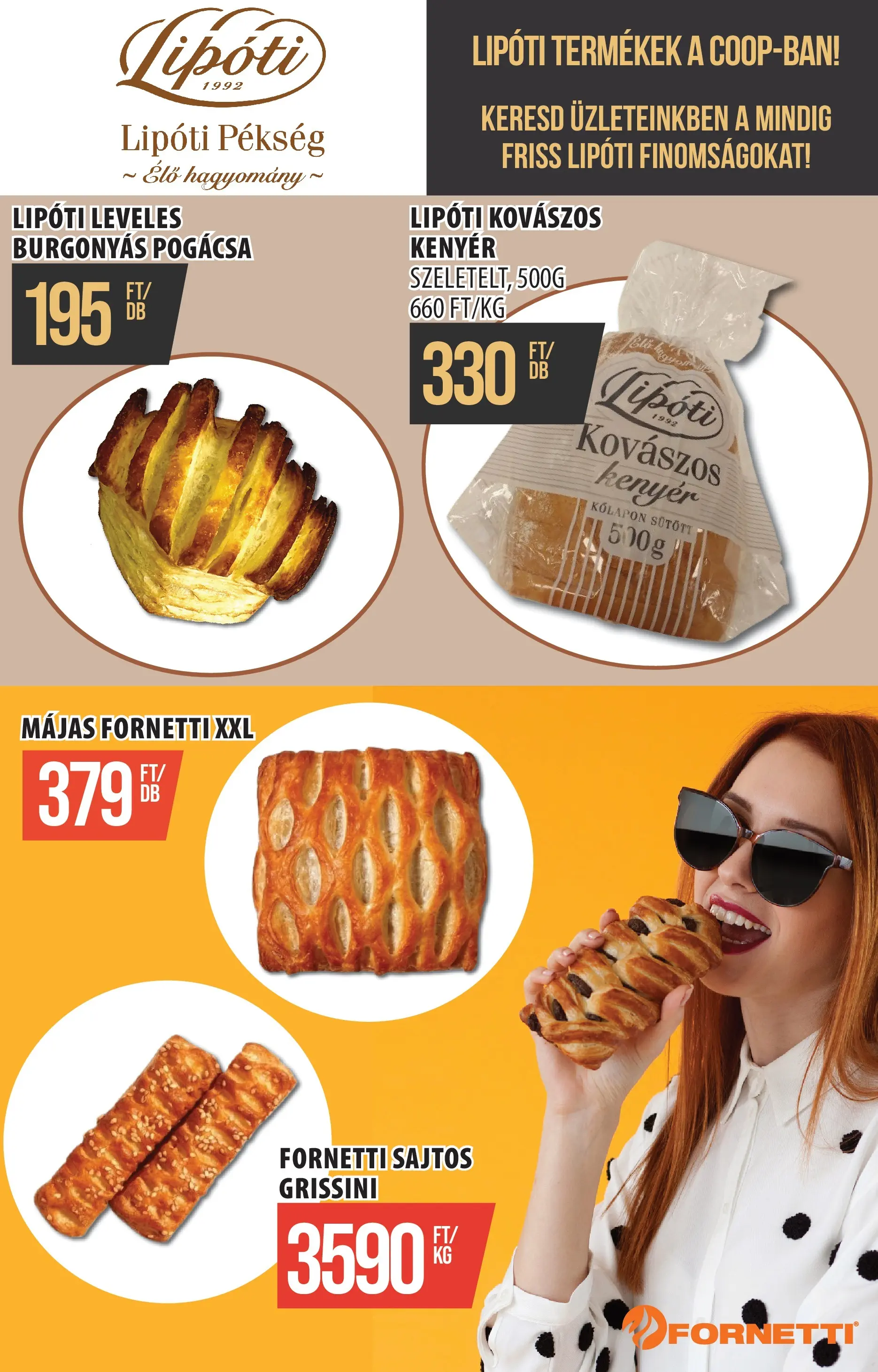 COOP Szolnok Akciós újság - 2025.10.09. -tól/töl > akció, lapozható szórólap 🛍️ | Oldal: 6 | Termékek: Grissini, Kenyér, Pogácsa