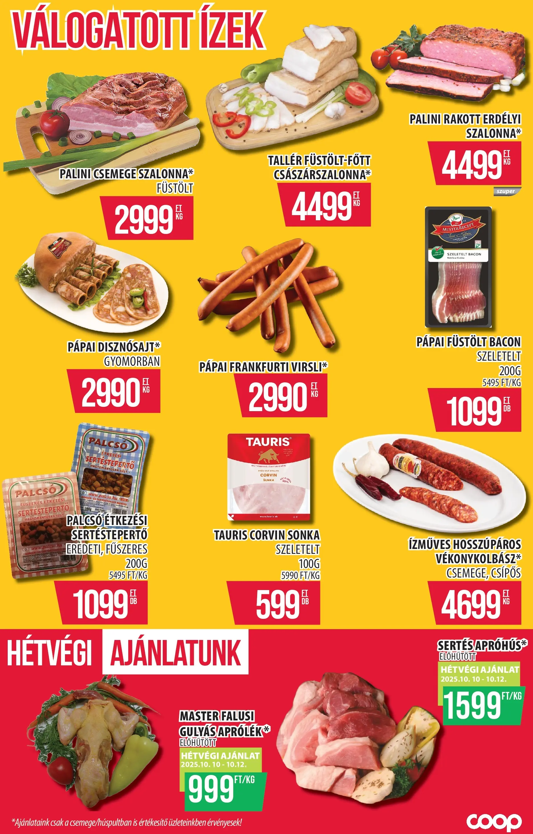 COOP Szolnok Akciós újság - 2025.10.09. -tól/töl > akció, lapozható szórólap 🛍️ | Oldal: 8 | Termékek: Kolbász, Szeletelt bacon, Sonka, Bacon