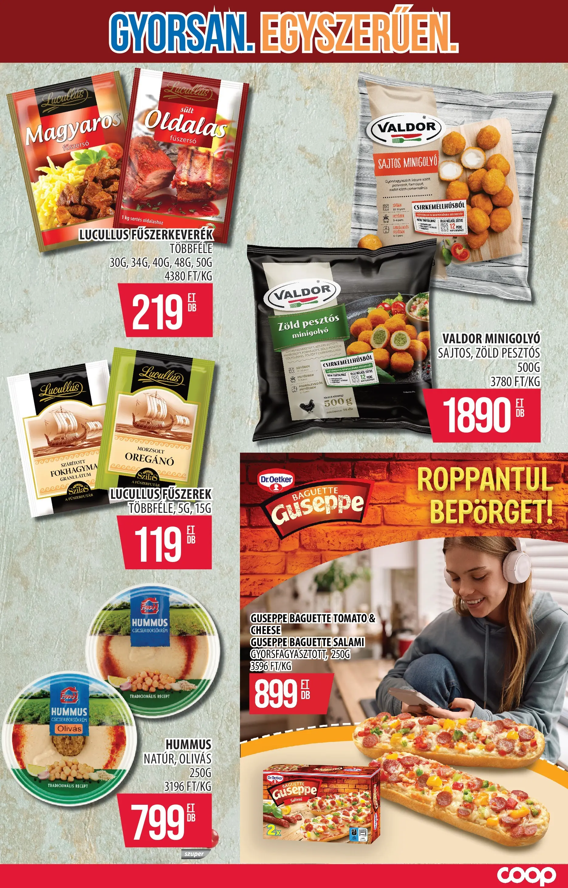 COOP Szolnok Akciós újság - 2025.10.09. -tól/töl > akció, lapozható szórólap 🛍️ | Oldal: 9 | Termékek: Fűszerkeverék, Fűszerek, Olaj, Oregánó