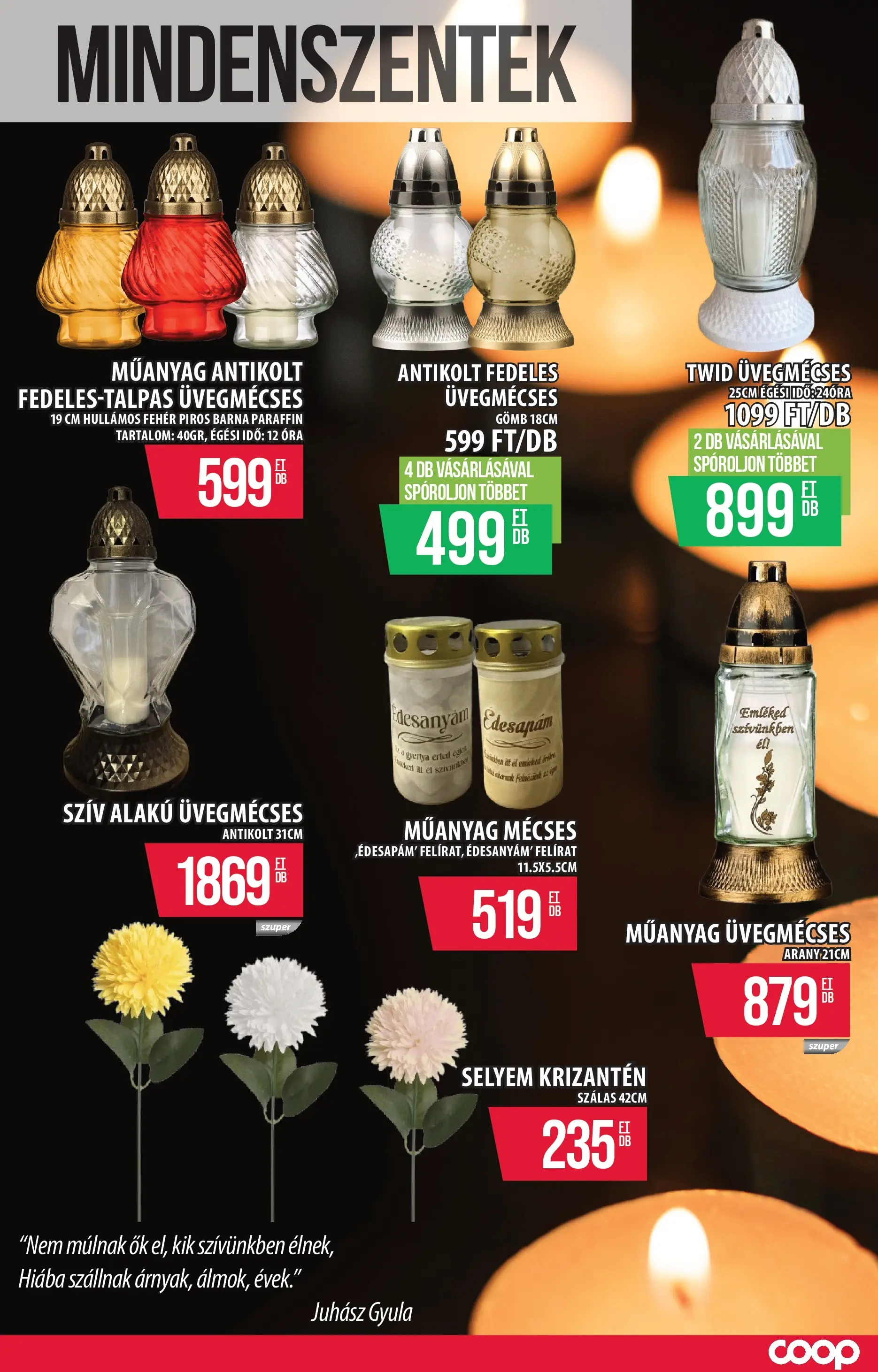 COOP Szolnok Akciós újság - 2025.10.09. -tól/töl > akció, lapozható szórólap 🛍️ | Oldal: 11 | Termékek: Gyertya, Mécses, Óra