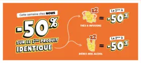 -50% sur le 2ème produit identique