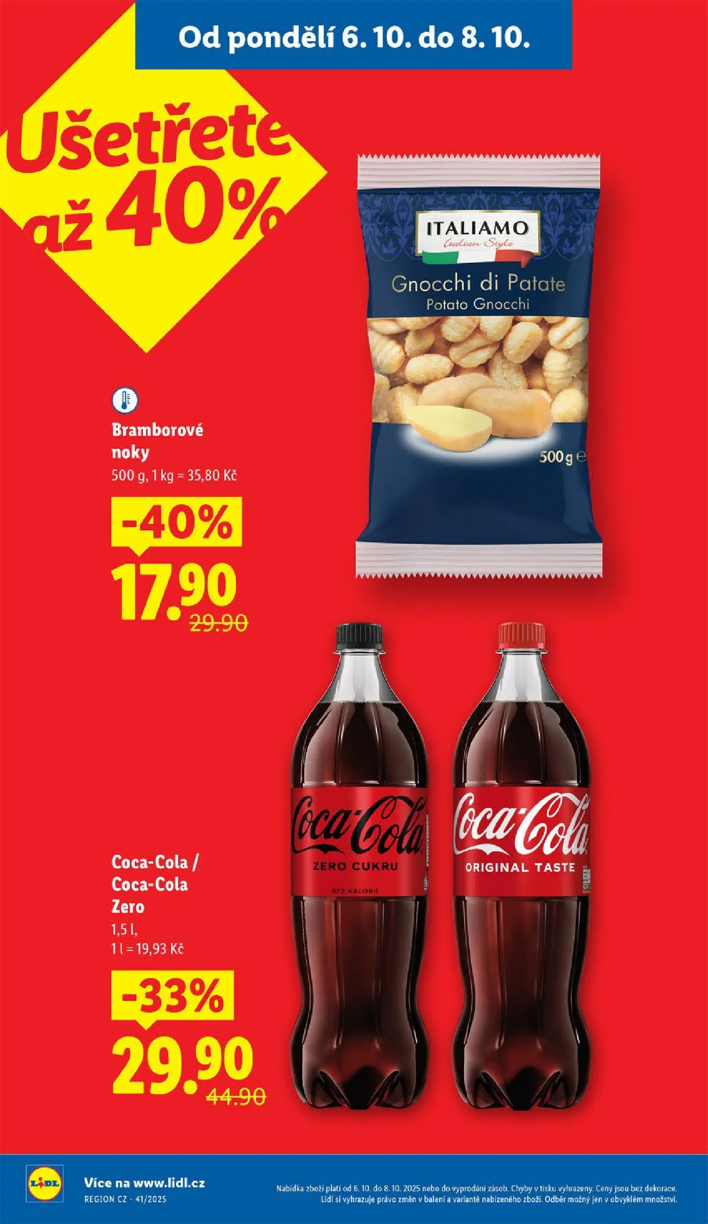 Lidl leták od 05.10.2025 - Nový akční leták | Strana: 4 | Produkty: Noky, Bramborové noky, Gnocchi