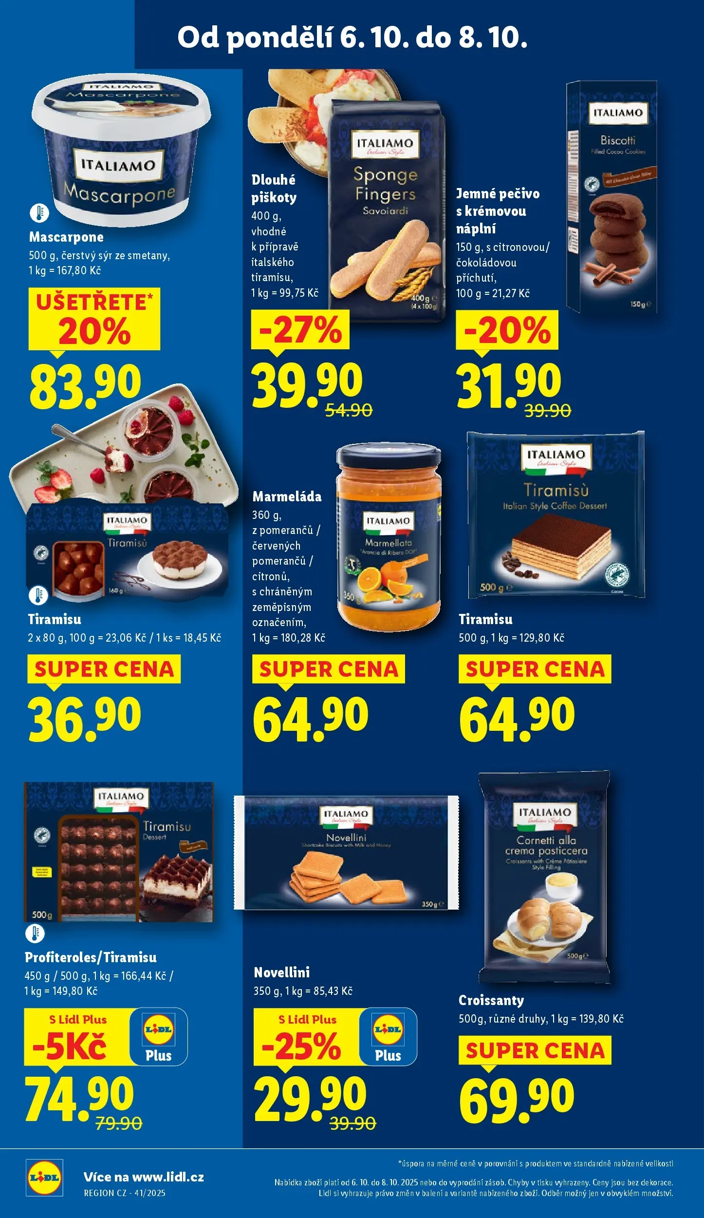 Lidl leták od 05.10.2025 - Nový akční leták | Strana: 18 | Produkty: Pečivo, Crema, Mascarpone, Marmeláda