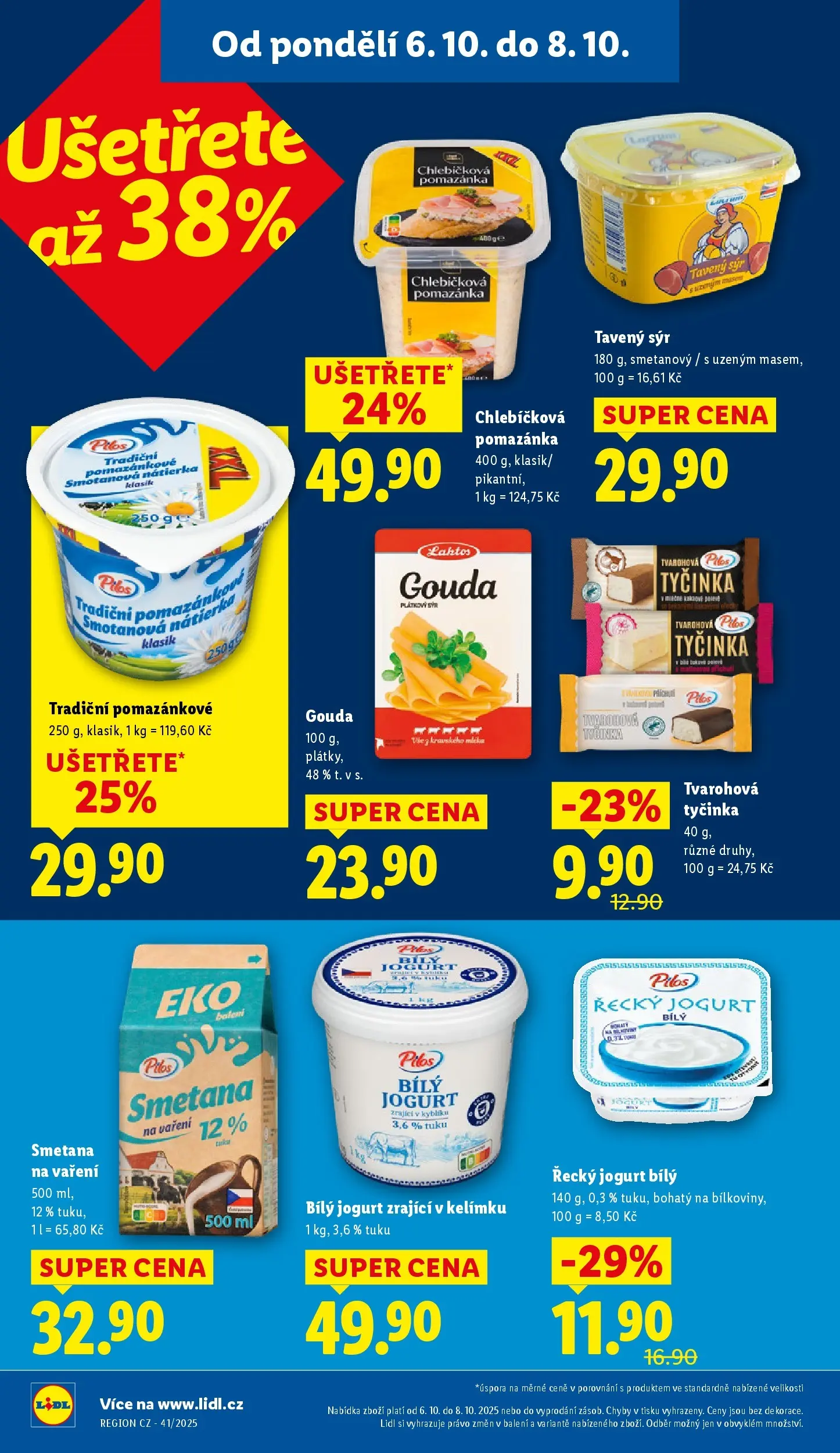 Lidl leták od 05.10.2025 - Nový akční leták | Strana: 28 | Produkty: Sýr, Jogurt, Smetana, Tvarohová tyčinka