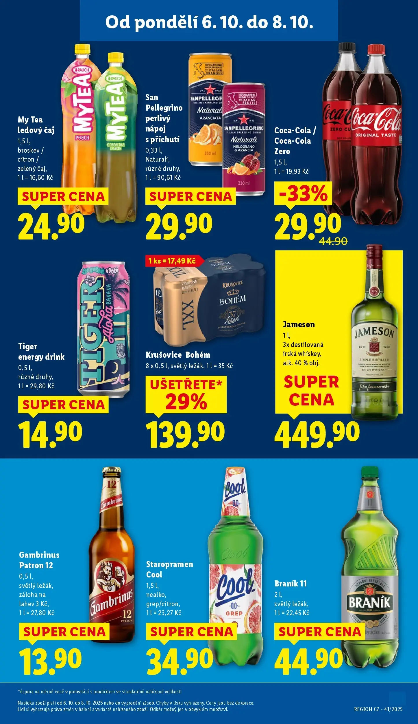 Lidl leták od 05.10.2025 - Nový akční leták | Strana: 32 | Produkty: Staropramen, Jameson, Braník, Energy drink