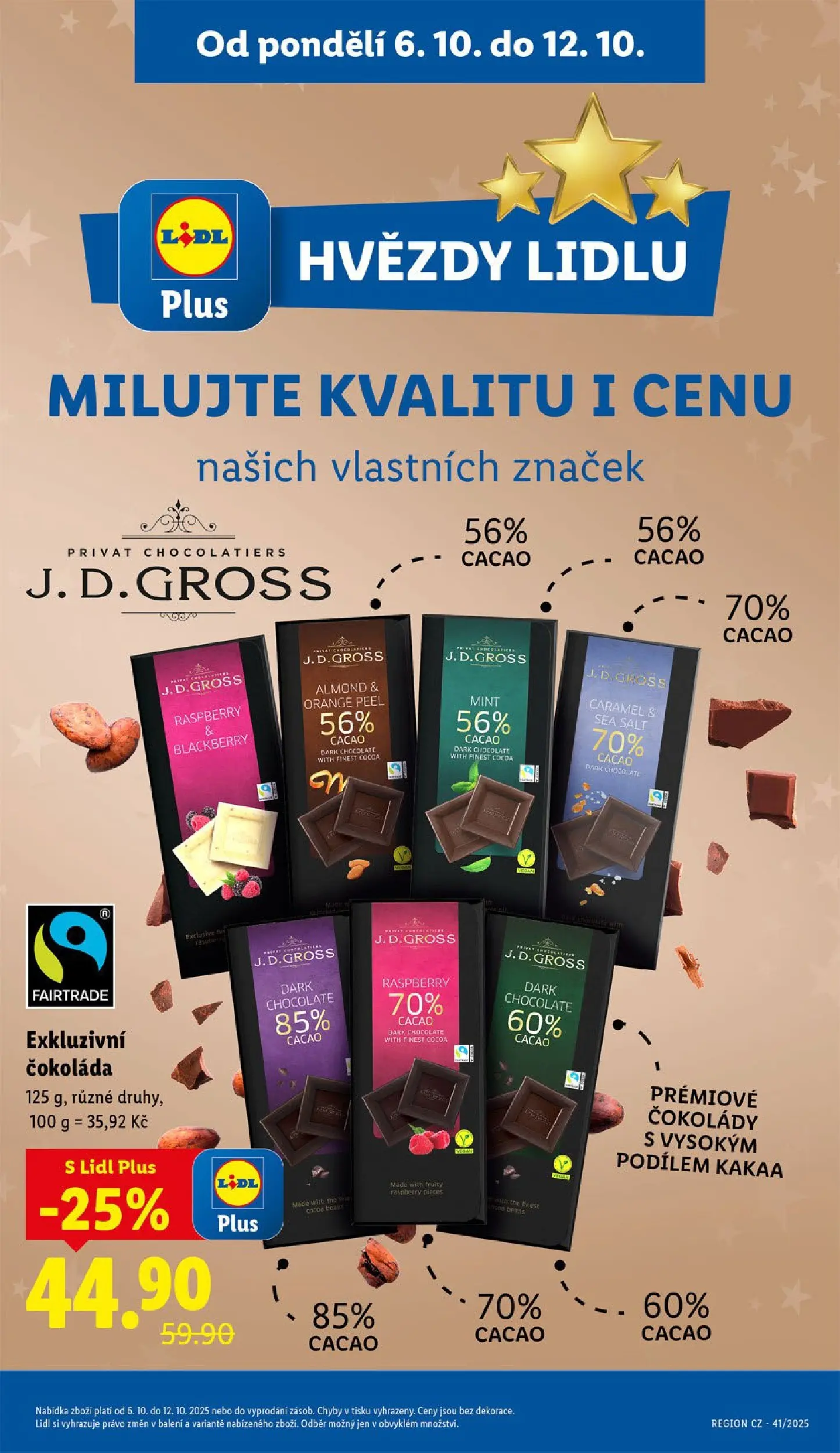 Lidl leták od 05.10.2025 - Nový akční leták | Strana: 51 | Produkty: Čokoláda, Finest