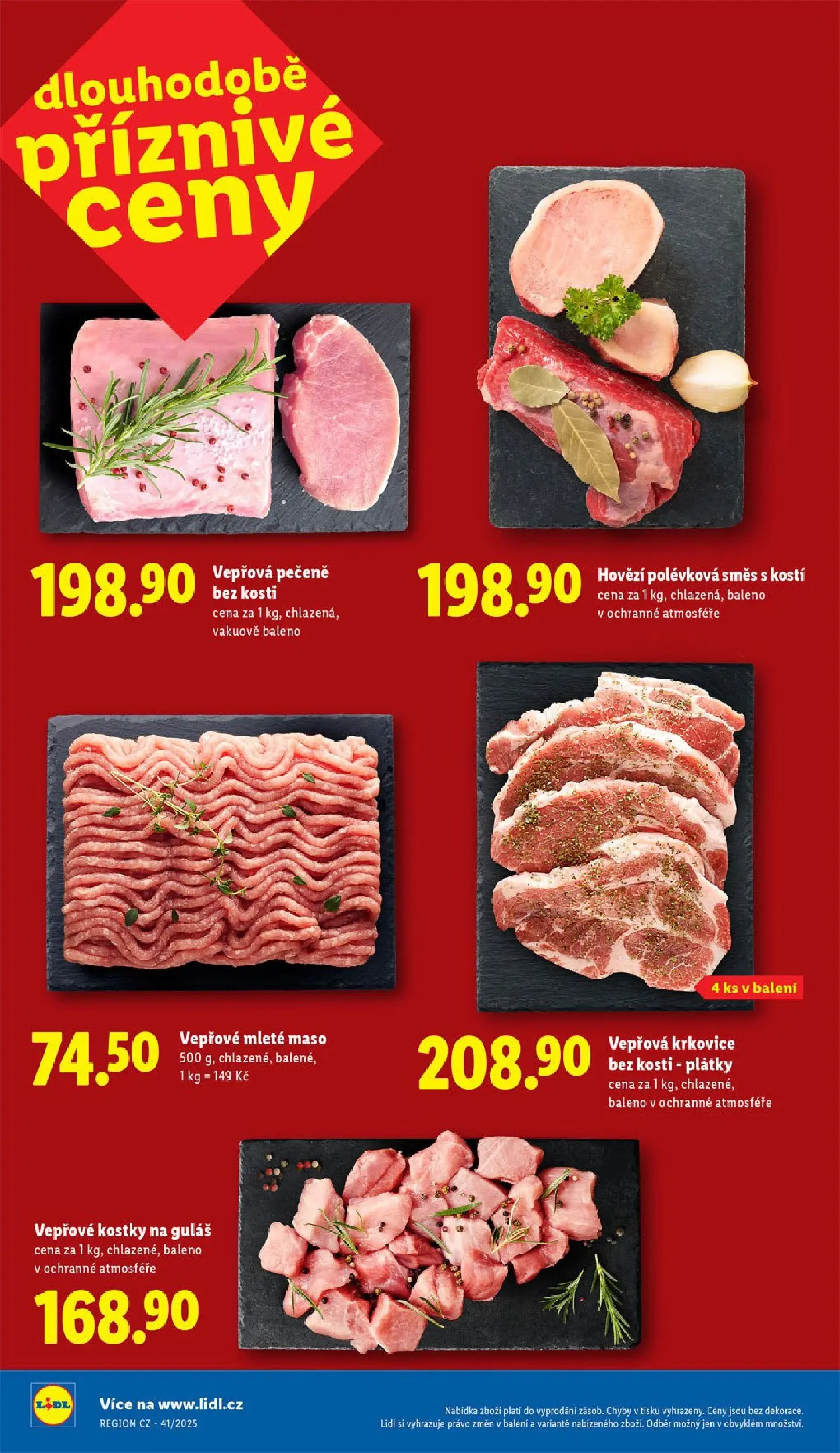 Lidl leták od 05.10.2025 - Nový akční leták | Strana: 54 | Produkty: Krkovice bez kosti, Mleté maso, Kostky, Krkovice