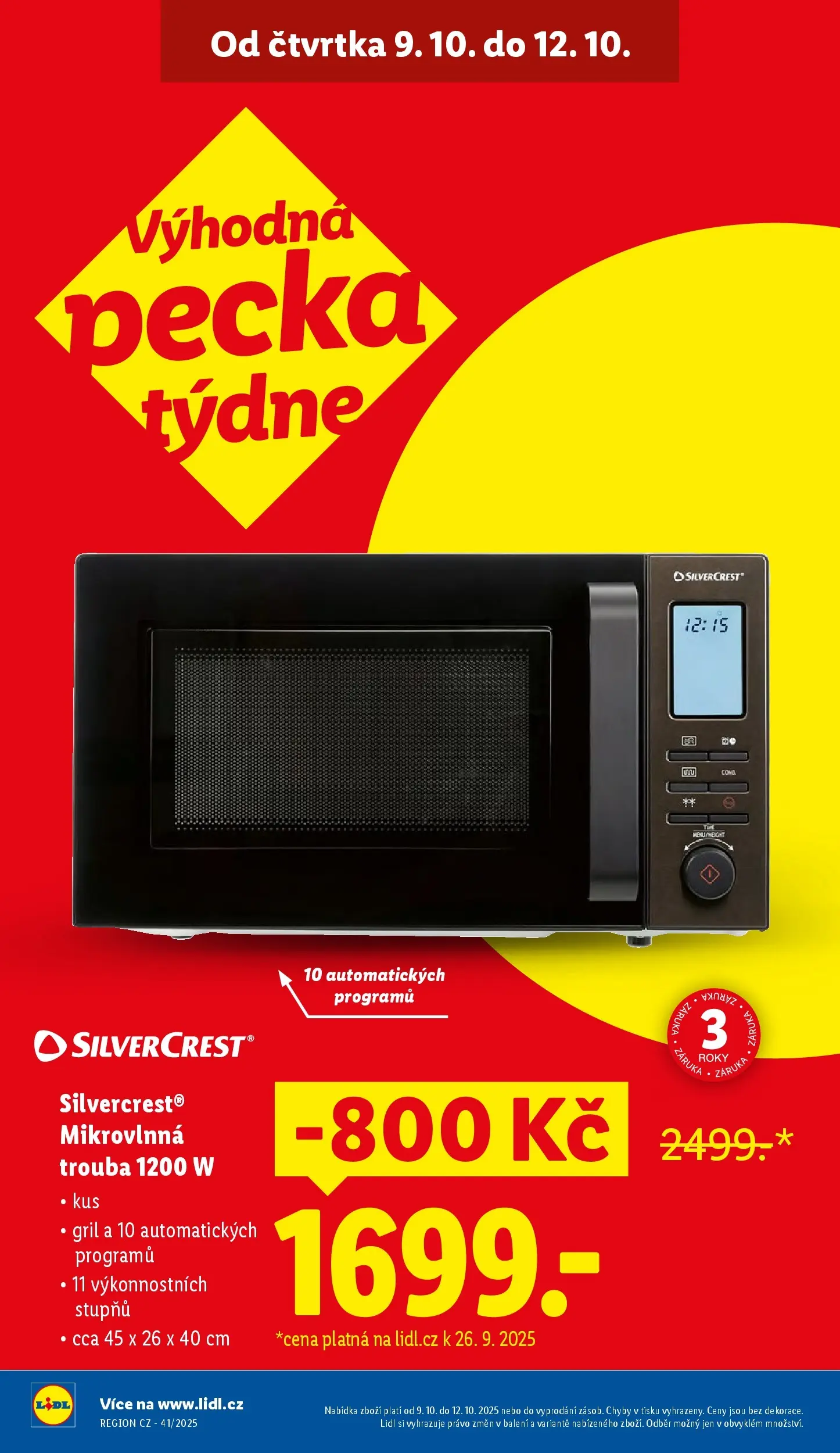 Lidl leták od 05.10.2025 - Nový akční leták | Strana: 18 | Produkty: Trouba, Mikrovlnná trouba, Gril