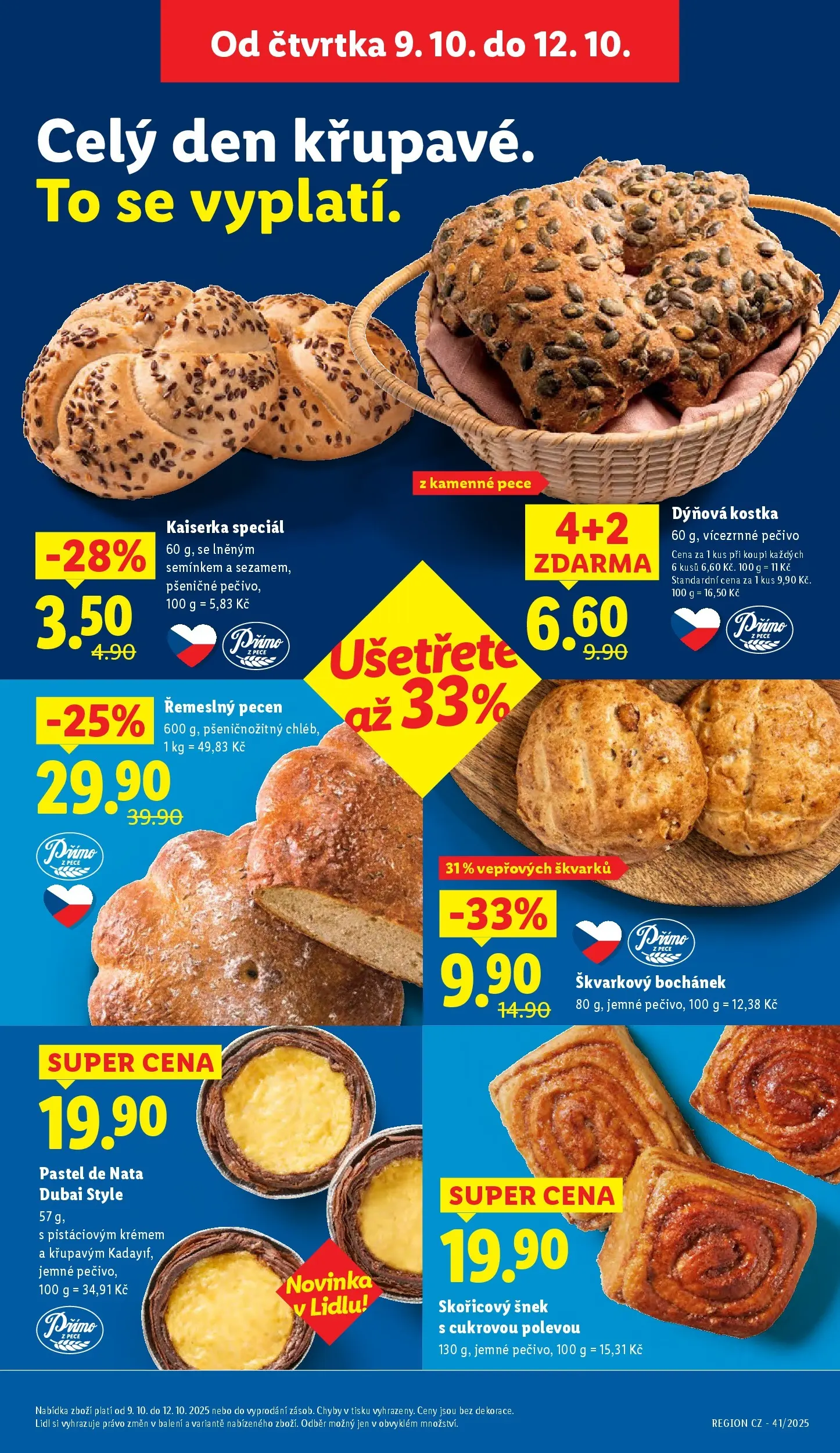 Lidl leták od 08.10.2025 - Nový akční leták | Strana: 7 | Produkty: Kaiserka, Chléb, Pečivo