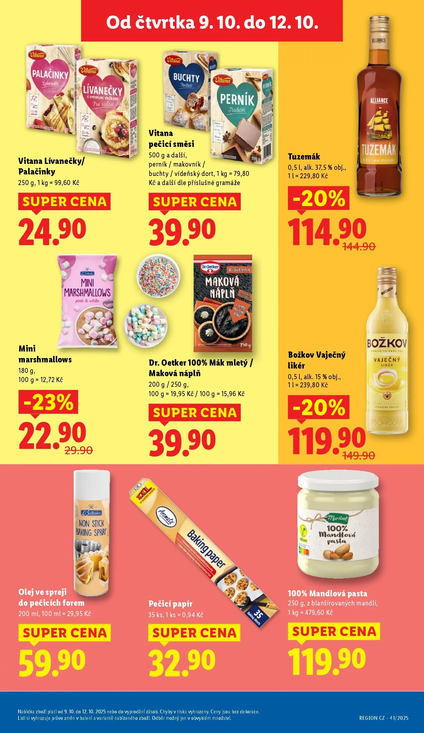 Lidl leták od 08.10.2025 - Nový akční leták | Strana: 21 | Produkty: Olej, Mák mletý, Perník, Marshmallows