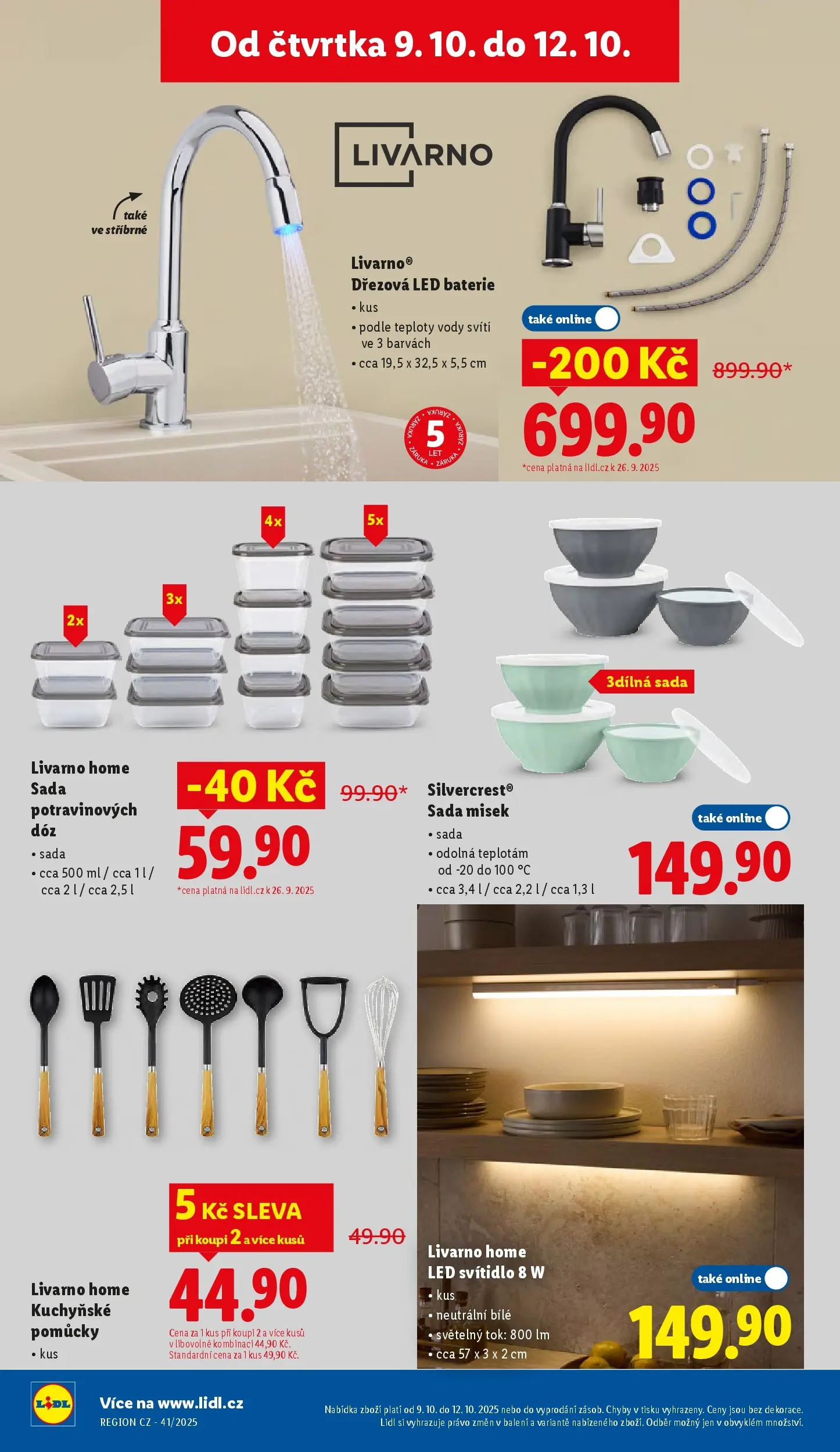 Lidl leták od 05.10.2025 - Nový akční leták | Strana: 22 | Produkty: Baterie, LED