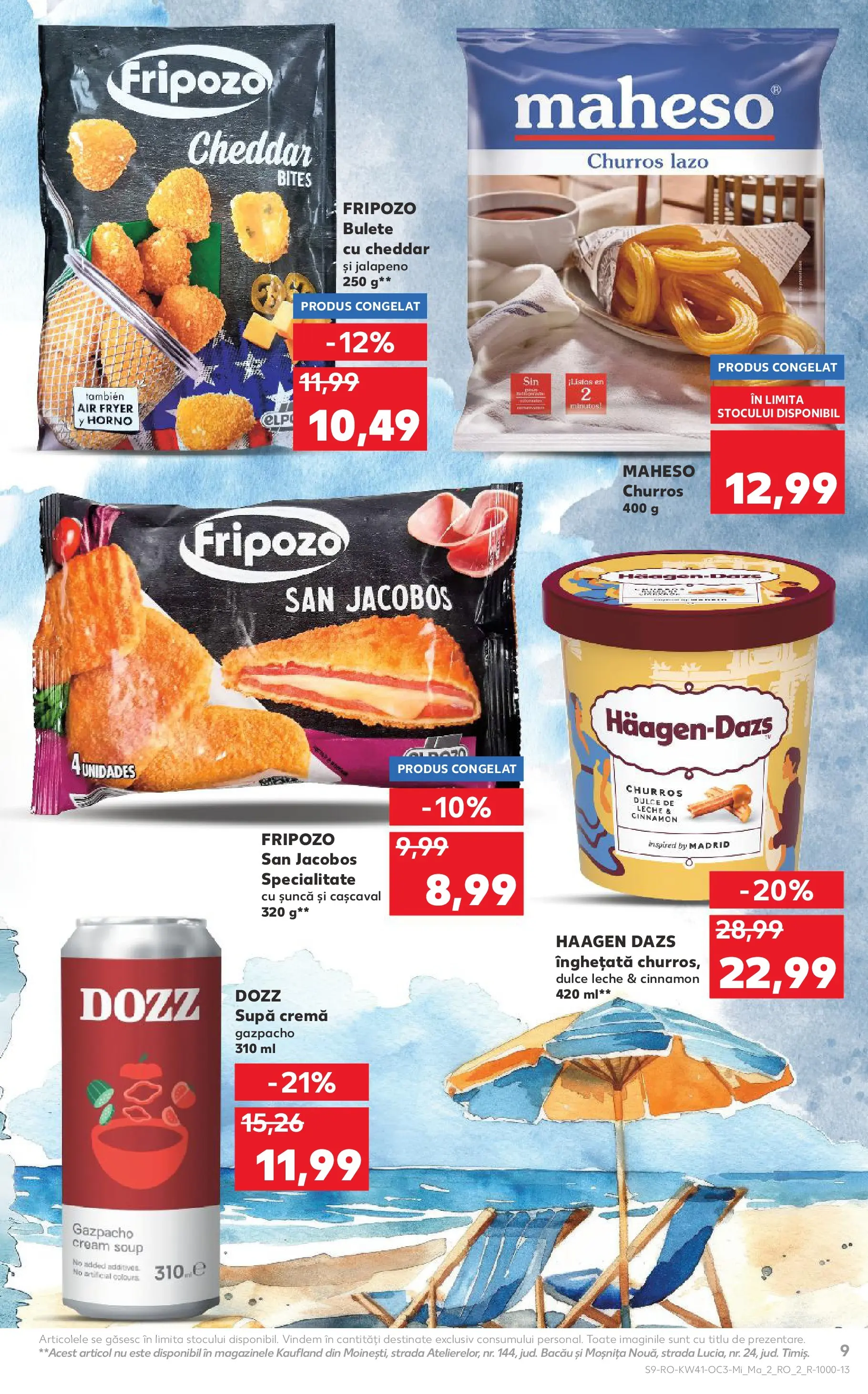 Catalog Kaufland - București 08.10.2025 - Revista si Oferta | Pagină: 9 | Produse: Cașcaval, Cremă, Șuncă, Înghețată