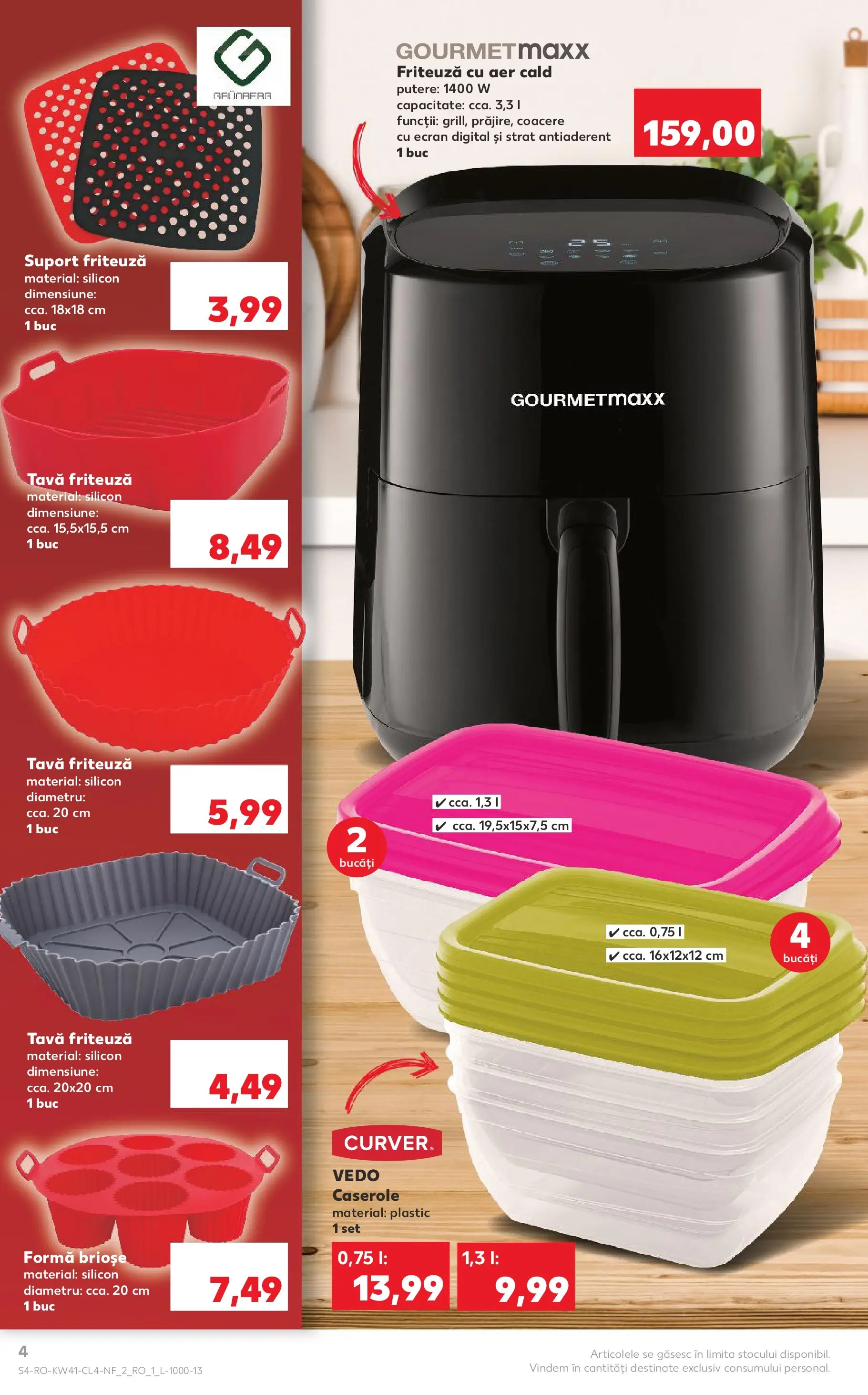 Catalog Kaufland - București 08.10.2025 - Revista si Oferta | Pagină: 4 | Produse: Ginseng, Caserole, Friteuză