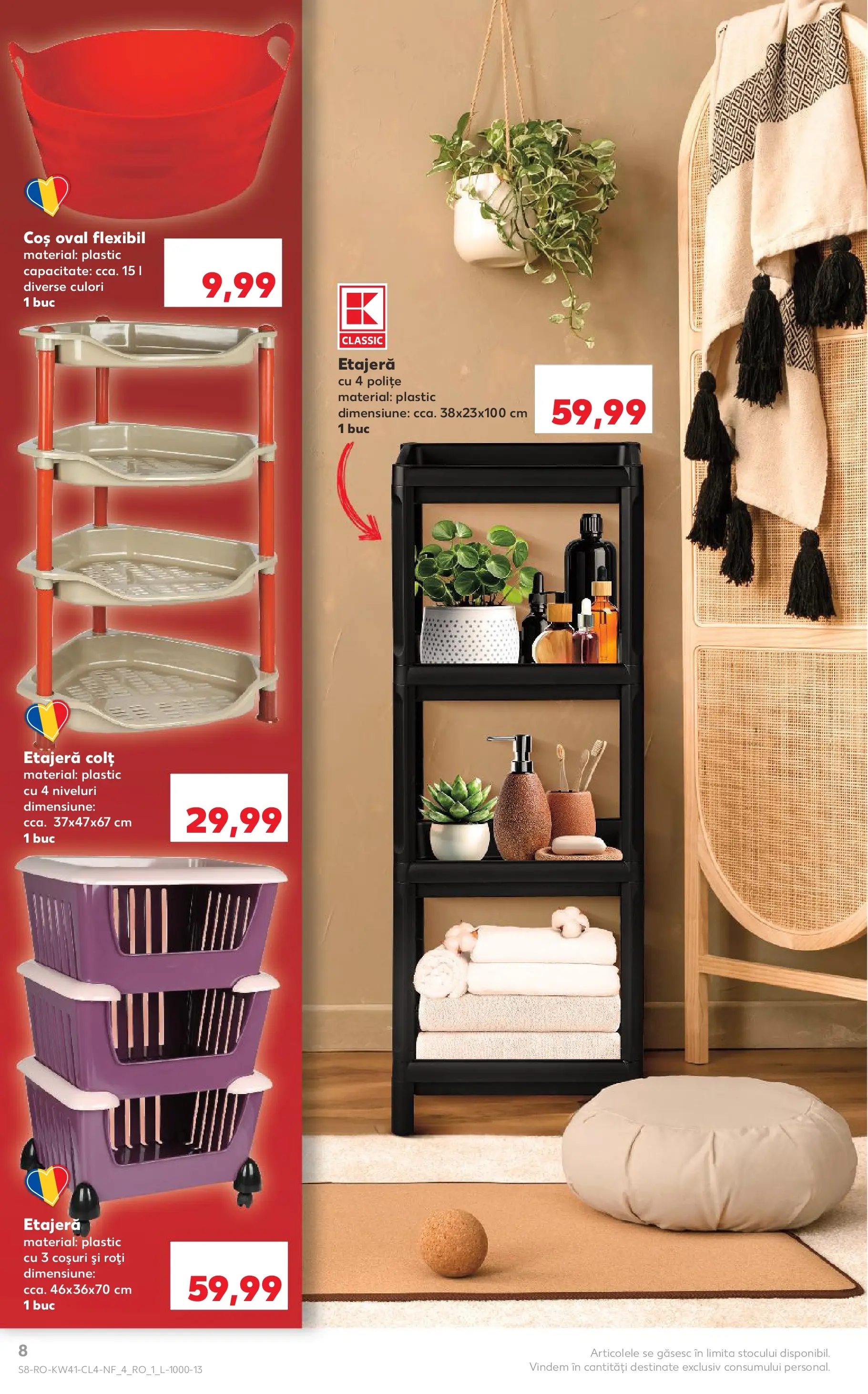 Catalog Kaufland - București 08.10.2025 - Revista si Oferta | Pagină: 8 | Produse: Coș, Etajeră