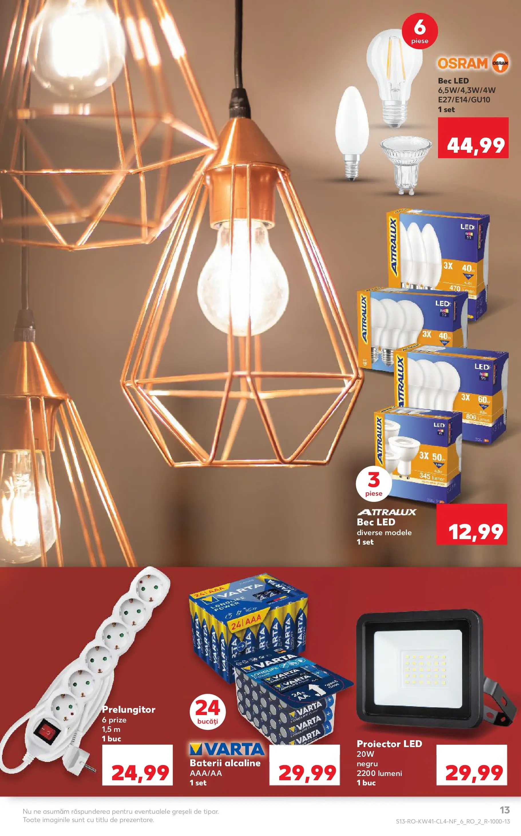 Catalog Kaufland - București 08.10.2025 - Revista si Oferta | Pagină: 13 | Produse: Prize, Bec, Prelungitor, Babak