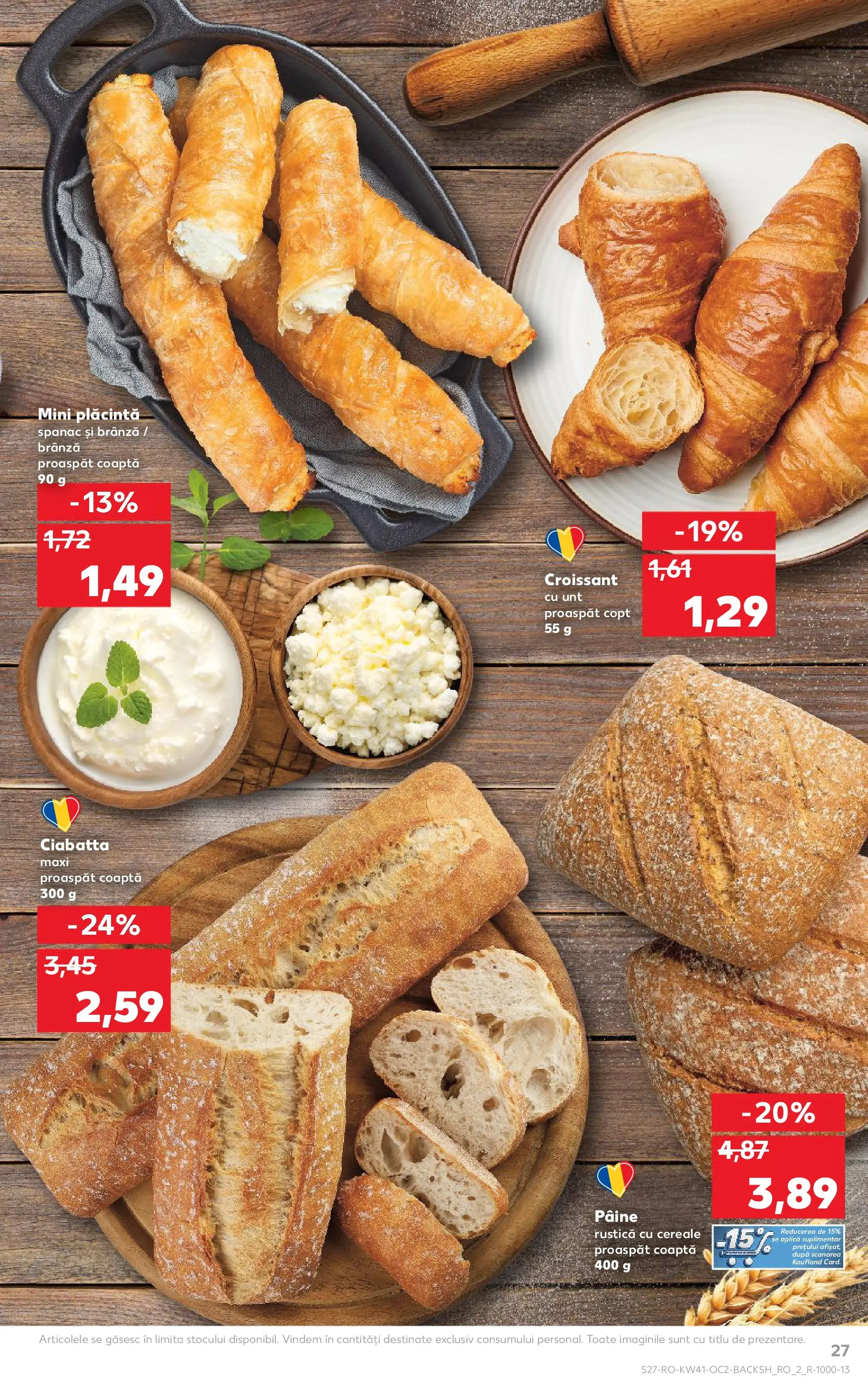 Catalog Kaufland - Bucureşti 08.10.2025 - Revista si Oferta | Pagină: 27 | Produse: Plăcintă, Unt, Pâine, Cereale