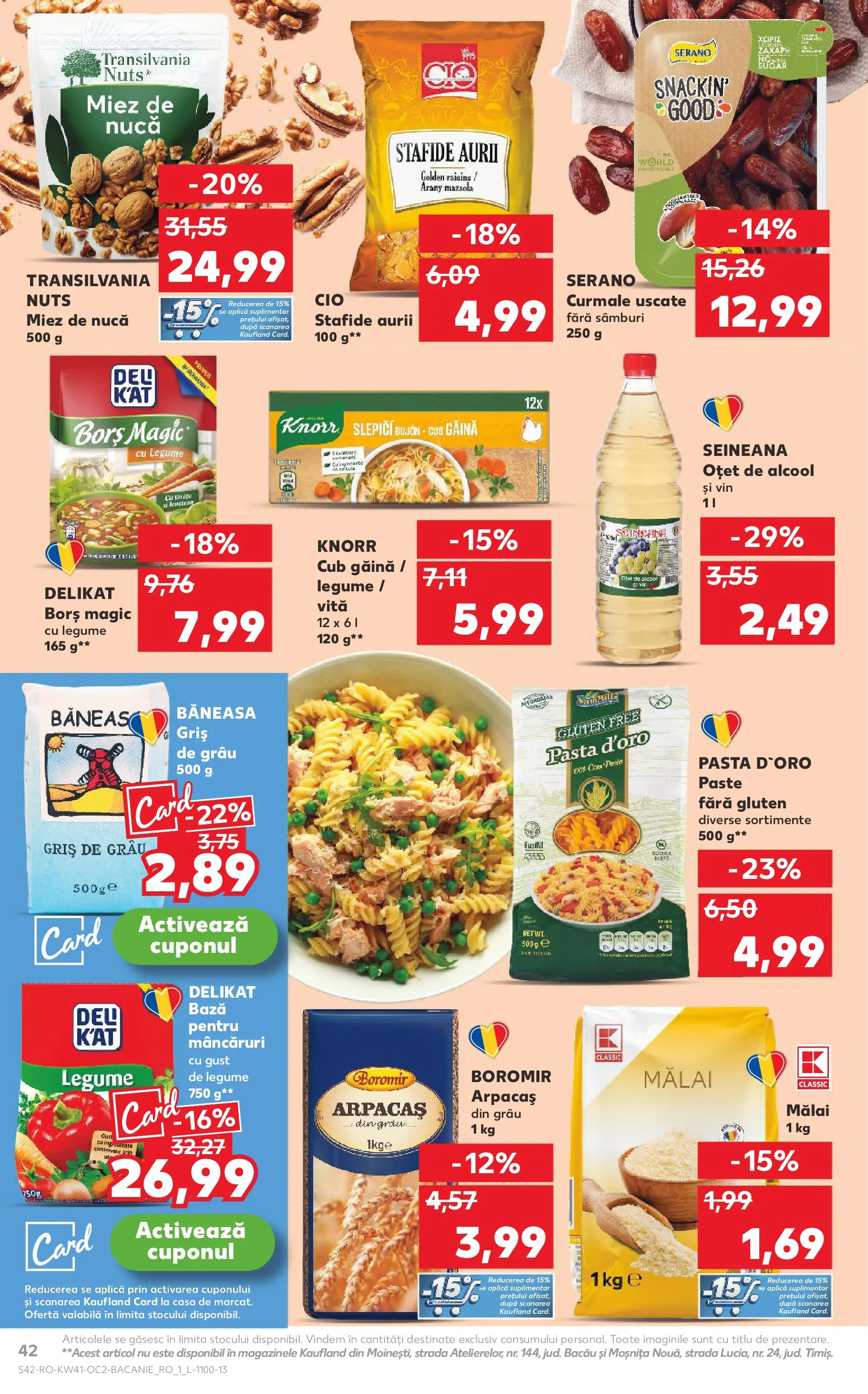 Catalog Kaufland - Sfântu Gheorghe 08.10.2025 - Revista si Oferta | Pagină: 42 | Produse: Oțet, Vin, Mălai, Legume