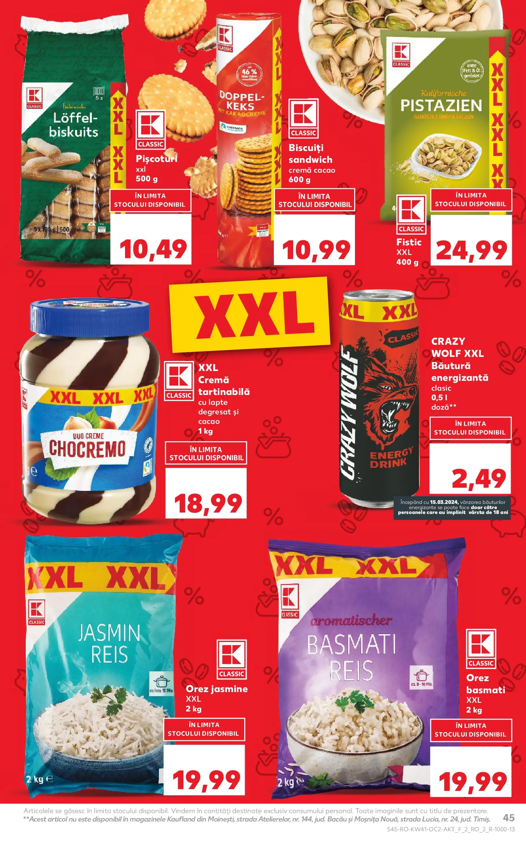 Catalog Kaufland - Bucureşti 08.10.2025 - Revista si Oferta | Pagină: 45 | Produse: Cremă, Fistic, Cremă tartinabilă, Biscuiți