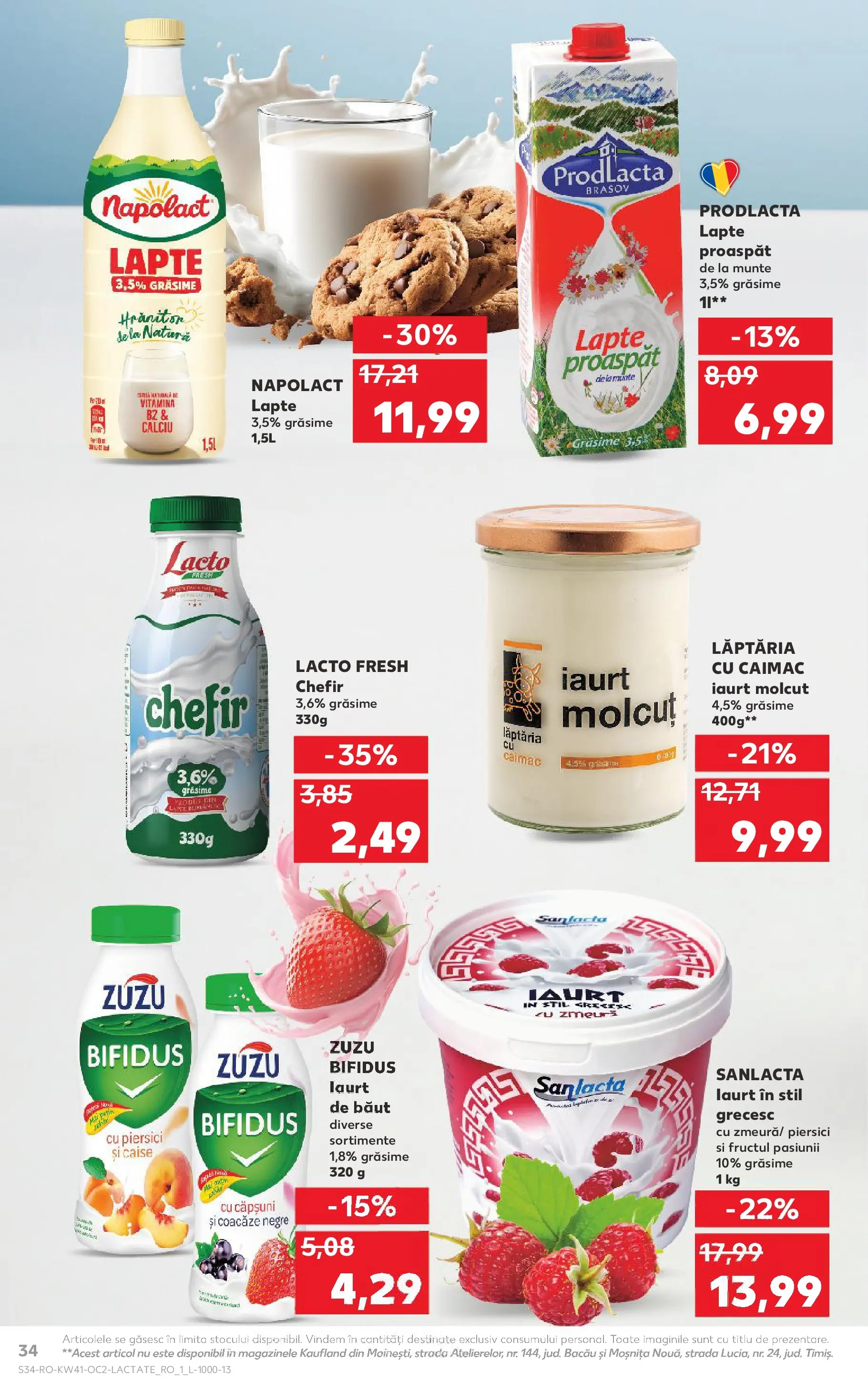 Catalog Kaufland - Bucureşti 08.10.2025 - Revista si Oferta | Pagină: 34 | Produse: Lapte, Kefir, Căpșuni, Ahtapot