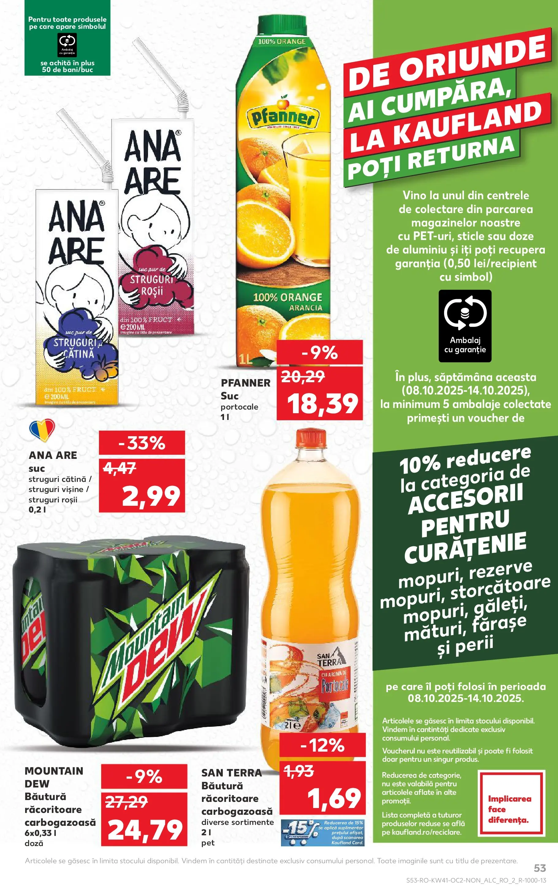 Catalog Kaufland - Bucureşti 08.10.2025 - Revista si Oferta | Pagină: 53 | Produse: Struguri, Suc, Portocale, Roșii
