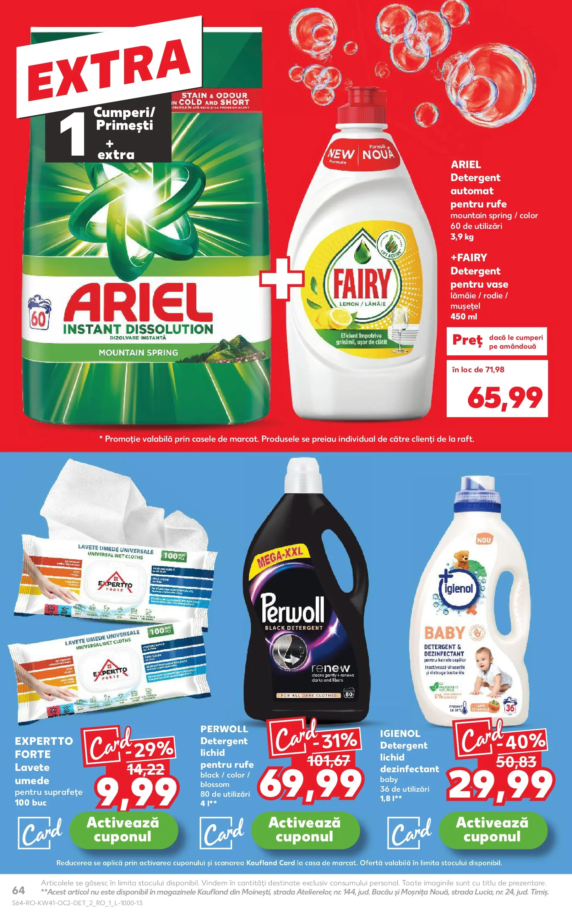 Catalog Kaufland - Bucureşti 08.10.2025 - Revista si Oferta | Pagină: 64 | Produse: Kedi Ödül Oyuncakları, Detergent, Lavete, Lămâie