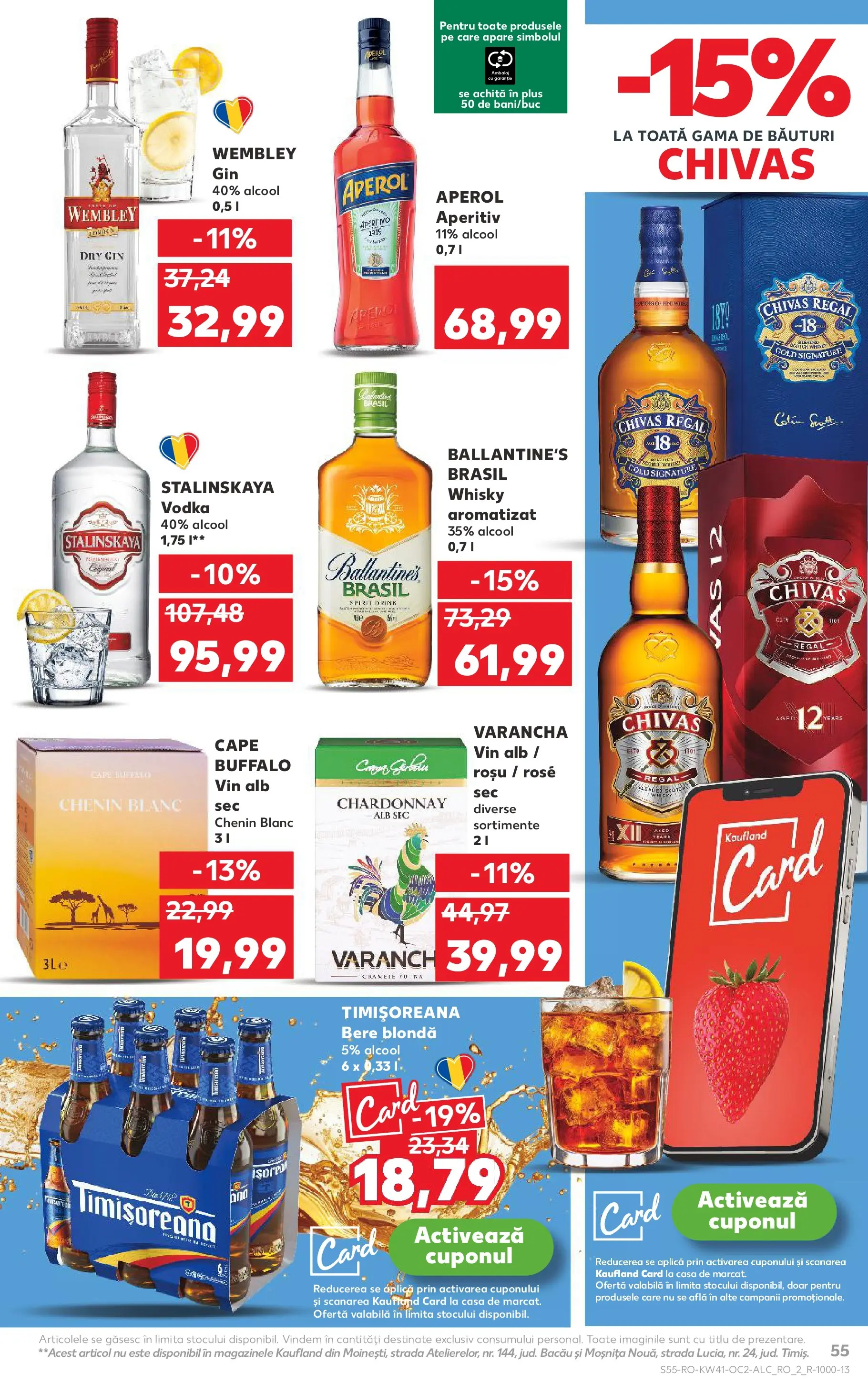 Catalog Kaufland - Bucureşti 08.10.2025 - Revista si Oferta | Pagină: 55 | Produse: Vin, Bere, Gin, Vodka