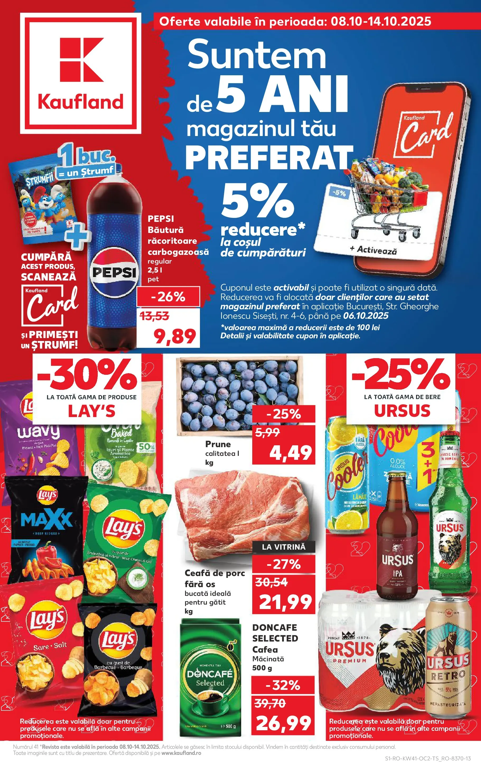 Catalog Kaufland - București 08.10.2025 - Revista si Oferta | Pagină: 1 | Produse: Keçeli kalem, Vitrină, Cafea, Bere