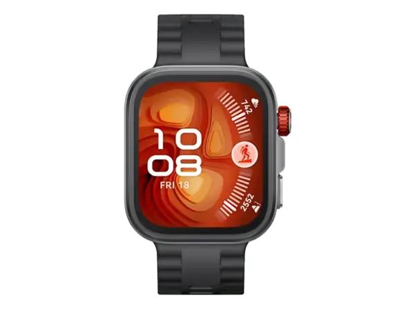 Huawei Watch Fit 4 Pro mit Fluorelastomer-Armband, Black; Smartwatch