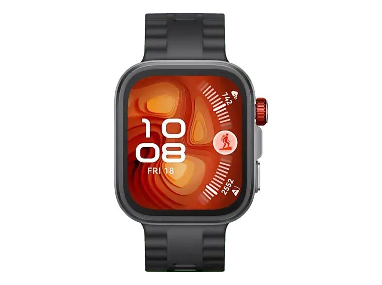 Huawei Watch Fit 4 Pro mit Fluorelastomer-Armband, Black; Smartwatch
