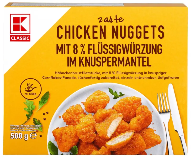 K-CLASSIC Пилешки хапки панирани, замразени
