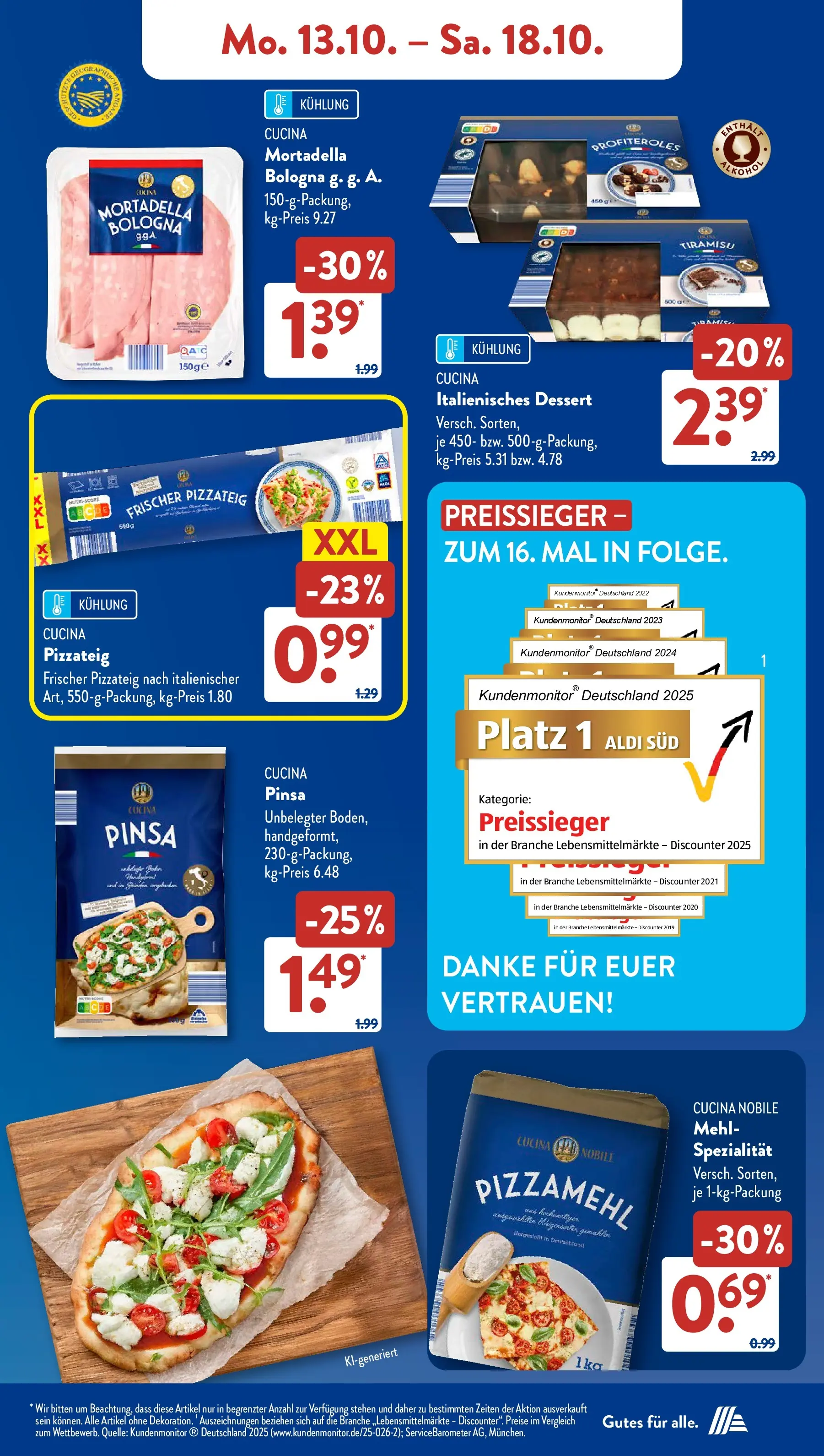 Aldi Süd - Aldi Süd: Wochenangebote (ab 13.10.2025) zum Blättern | Seite: 11 | Produkte: Mehl