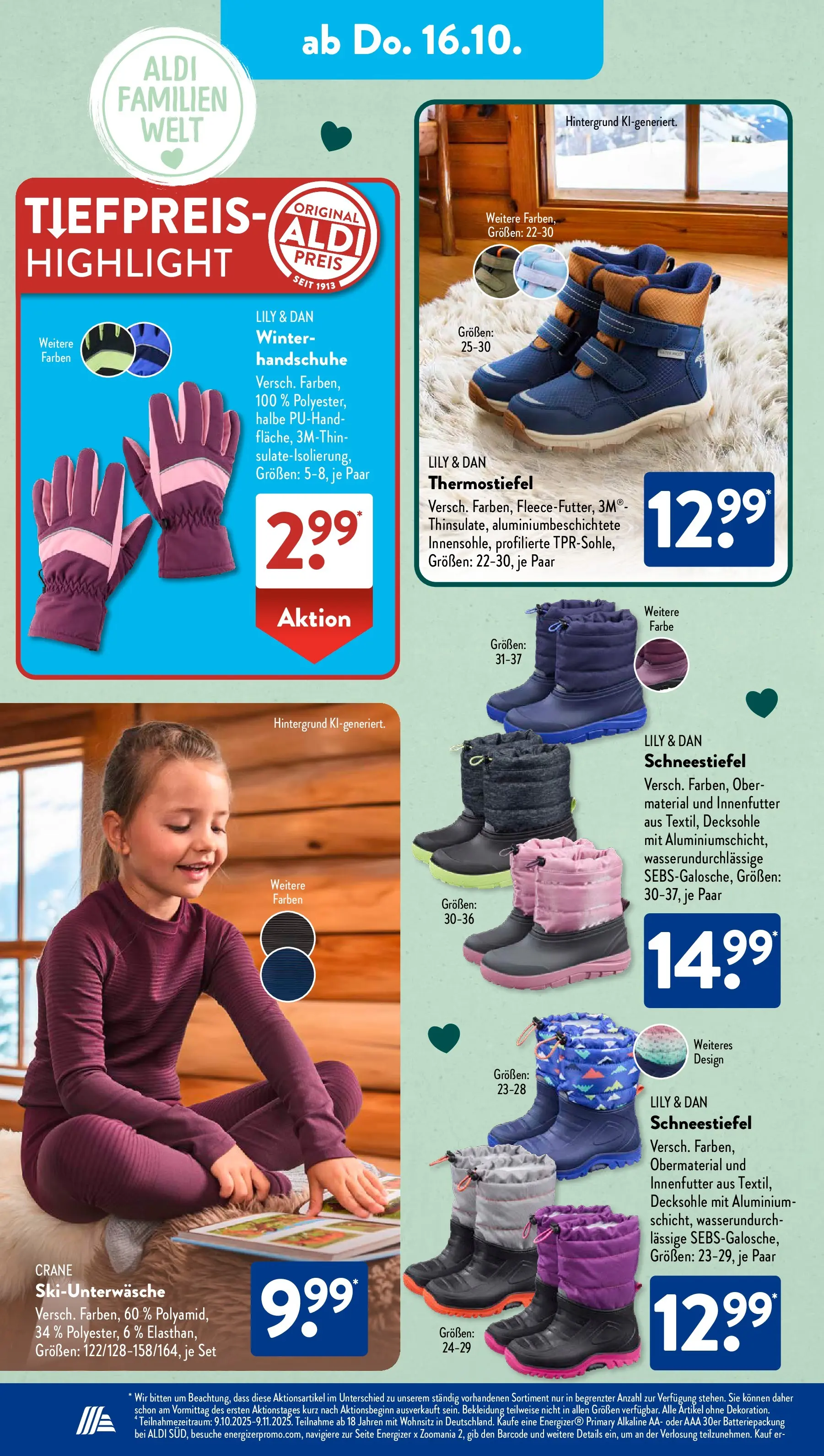 Aldi Süd - Aldi Süd: Wochenangebote (ab 13.10.2025) zum Blättern | Seite: 20 | Produkte: Bekleidung, Handschuhe