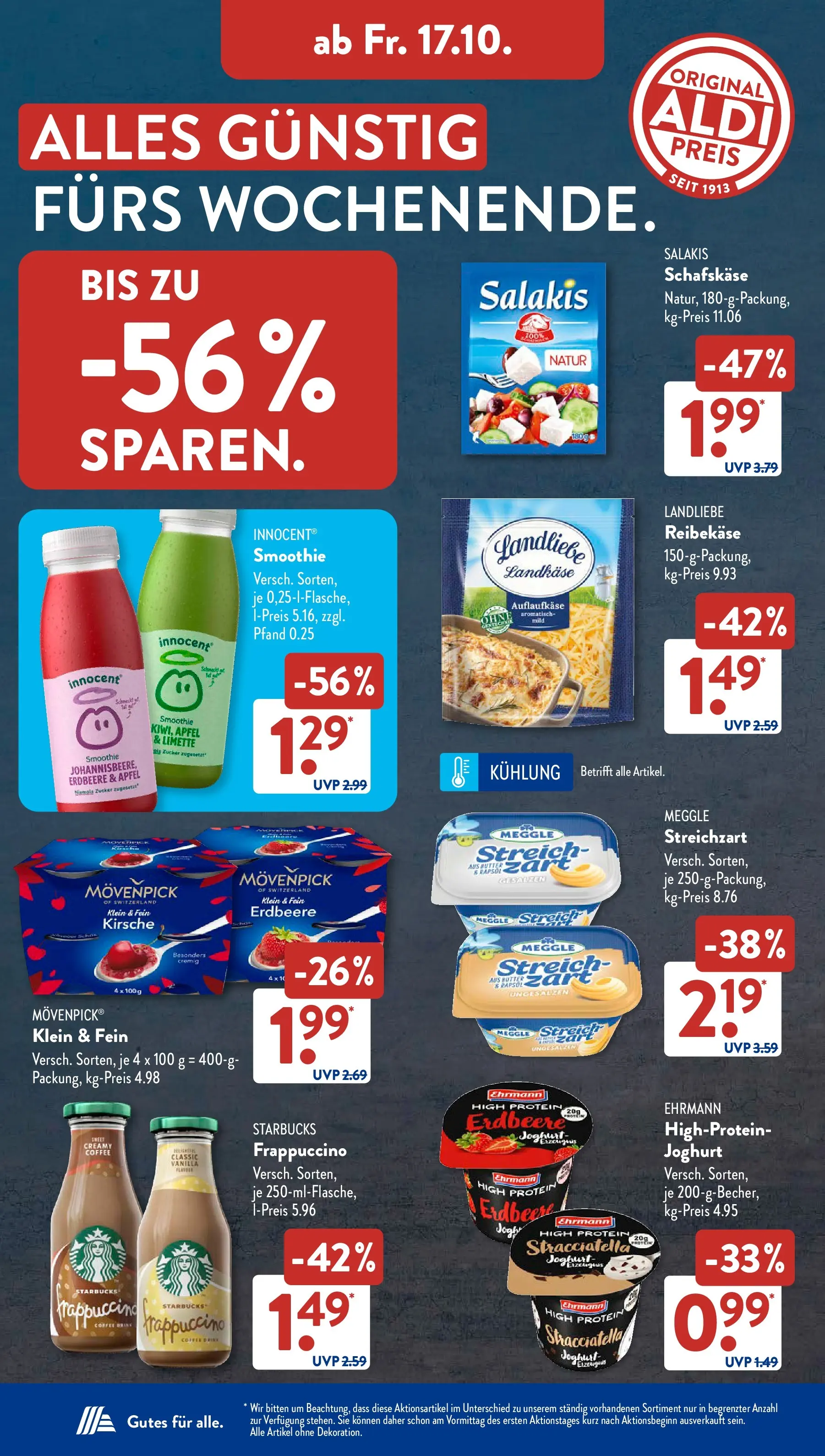 Aldi Süd - Aldi Süd: Wochenangebote (ab 13.10.2025) zum Blättern | Seite: 21 | Produkte: Zucker, Salakis, Reibekase, Schafskase
