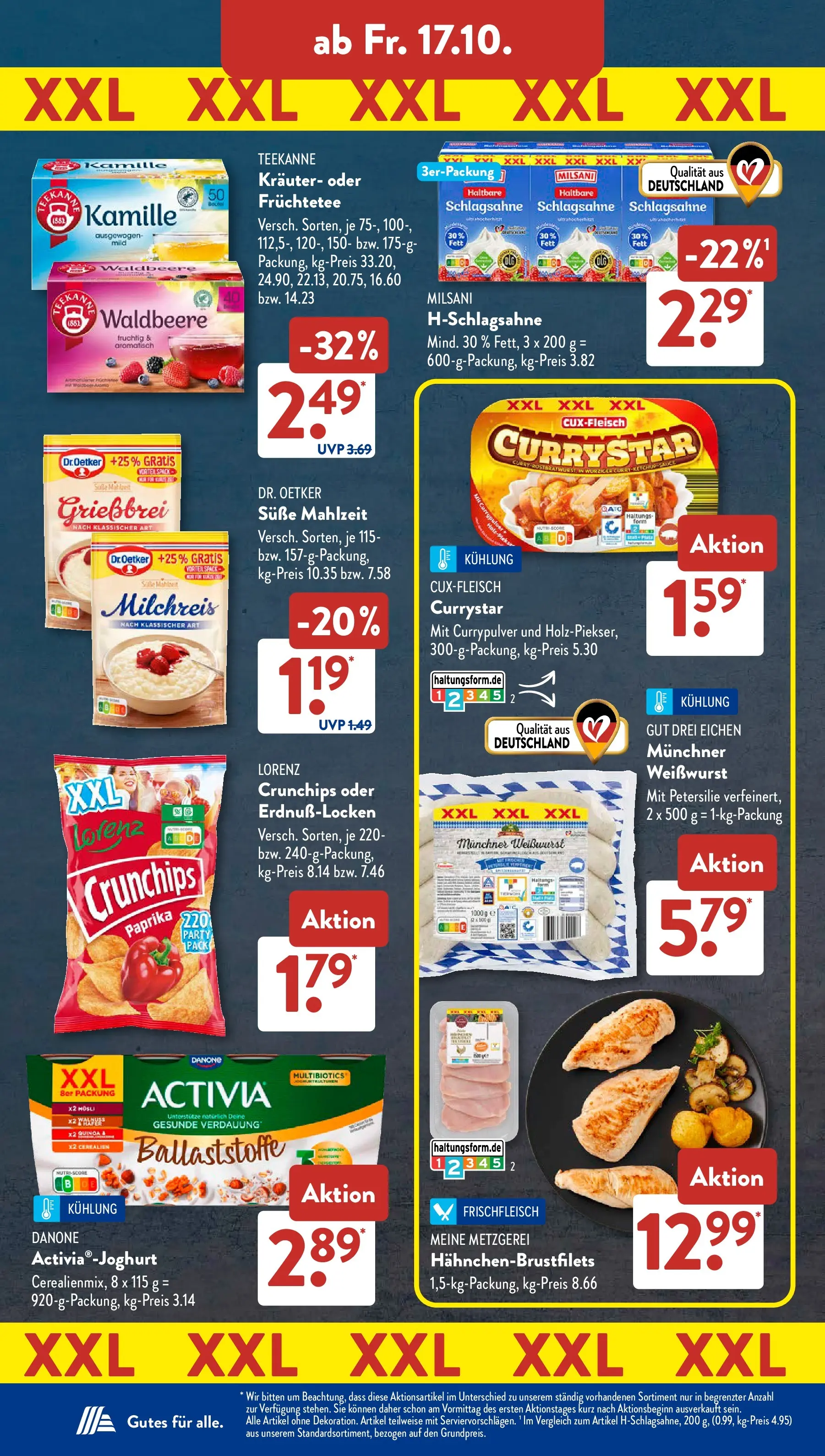 Aldi Süd - Aldi Süd: Wochenangebote (ab 13.10.2025) zum Blättern | Seite: 23 | Produkte: Musli, Activia, Weißwurst, Teekanne