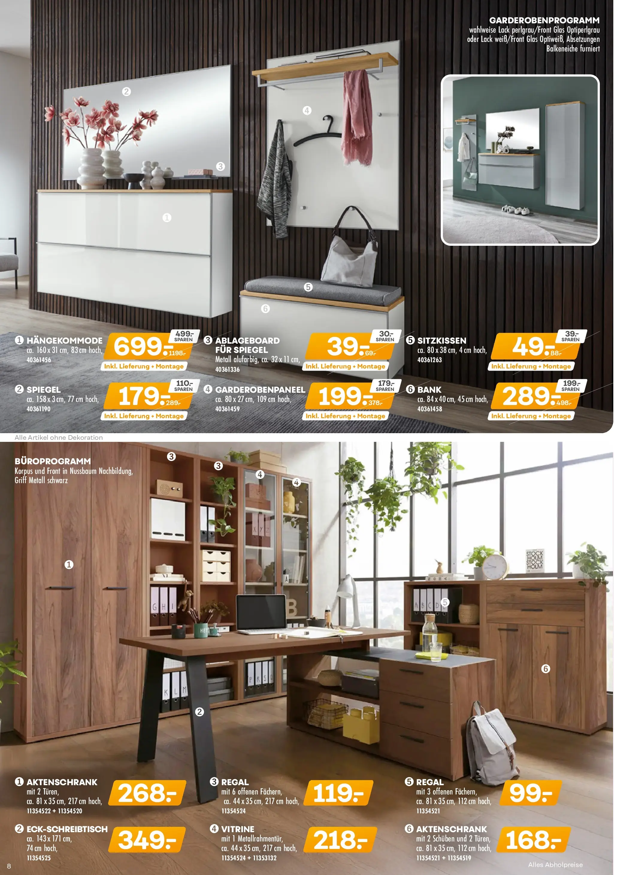 Möbel Kraft Prospekt 	 (ab 07.10.2025) zum Blättern | Seite: 8 | Produkte: Vitrine, Regal, Spiegel