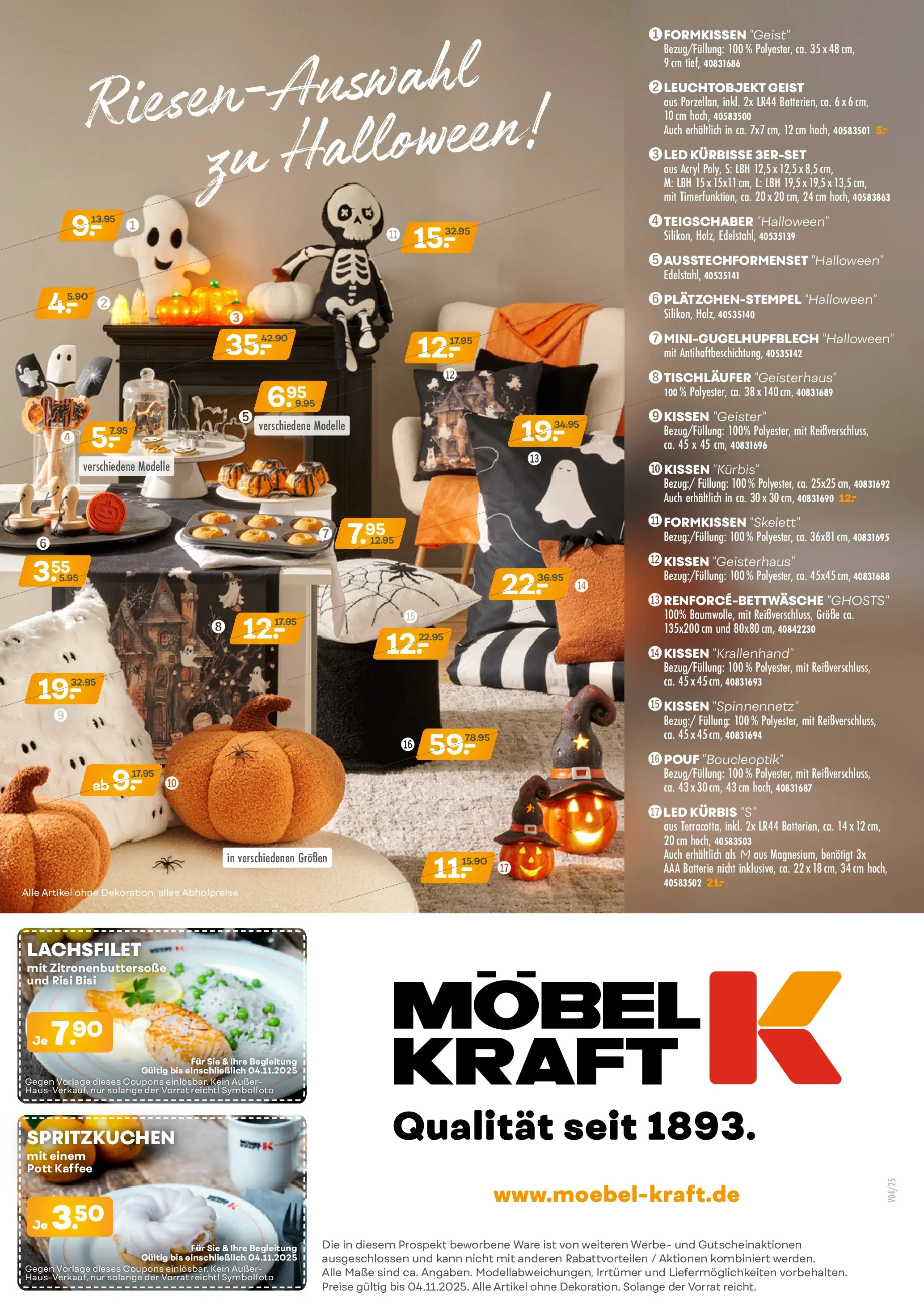 Möbel Kraft Prospekt 	 (ab 07.10.2025) zum Blättern | Seite: 20 | Produkte: Kissen, Kaffee, Batterie, Pouf